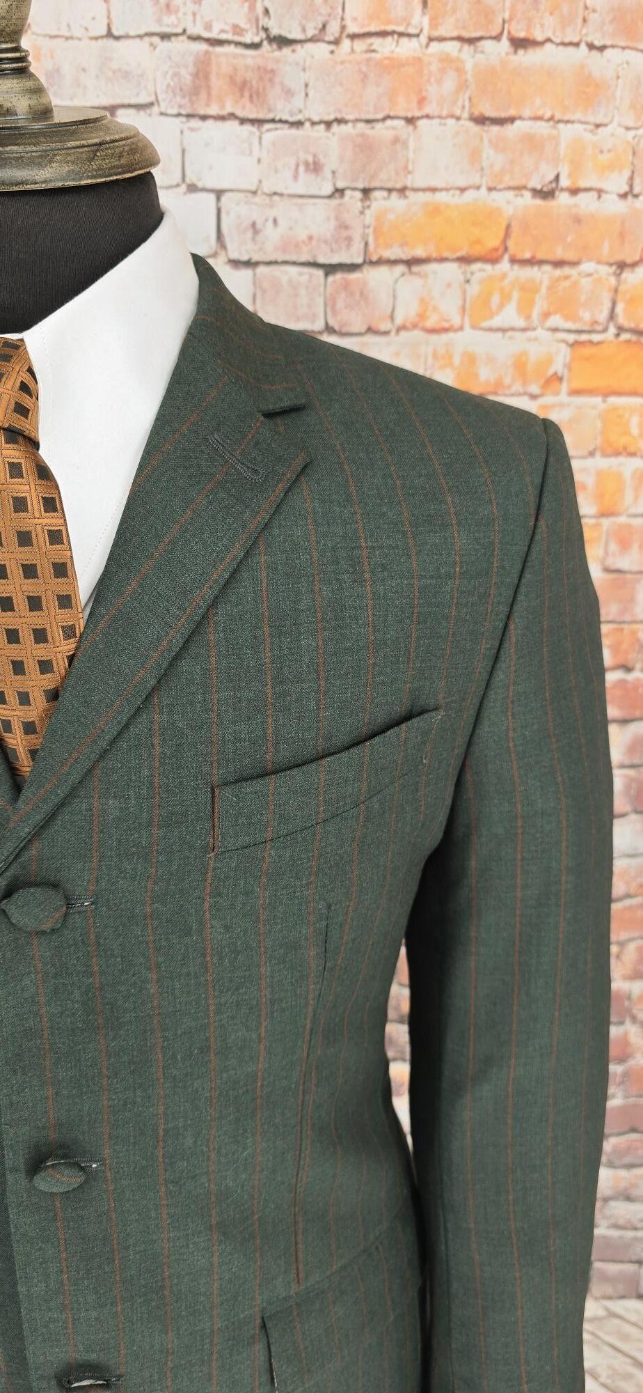 Remi - Green With Orange Pinstriped Suit