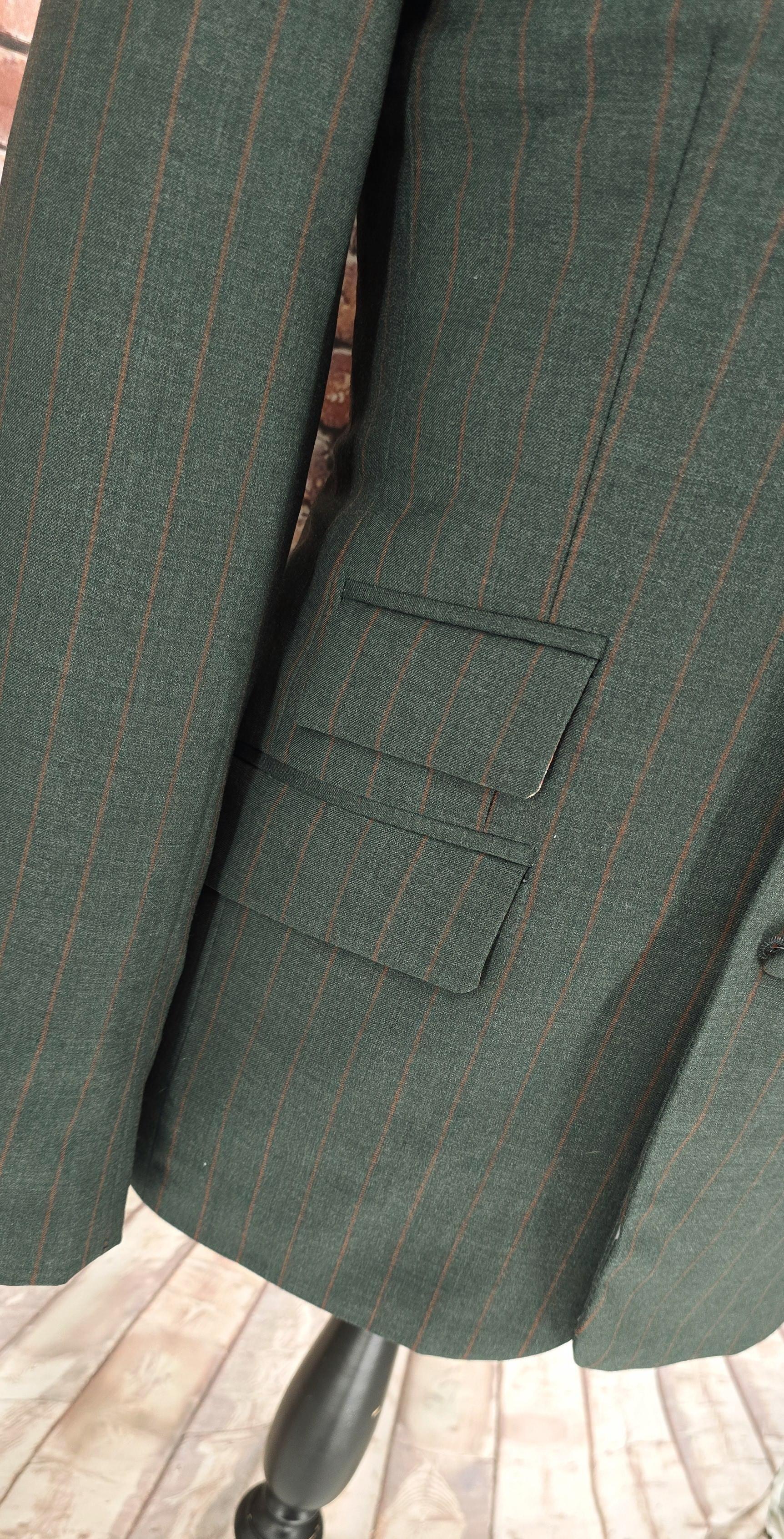 Remi - Green With Orange Pinstriped Suit