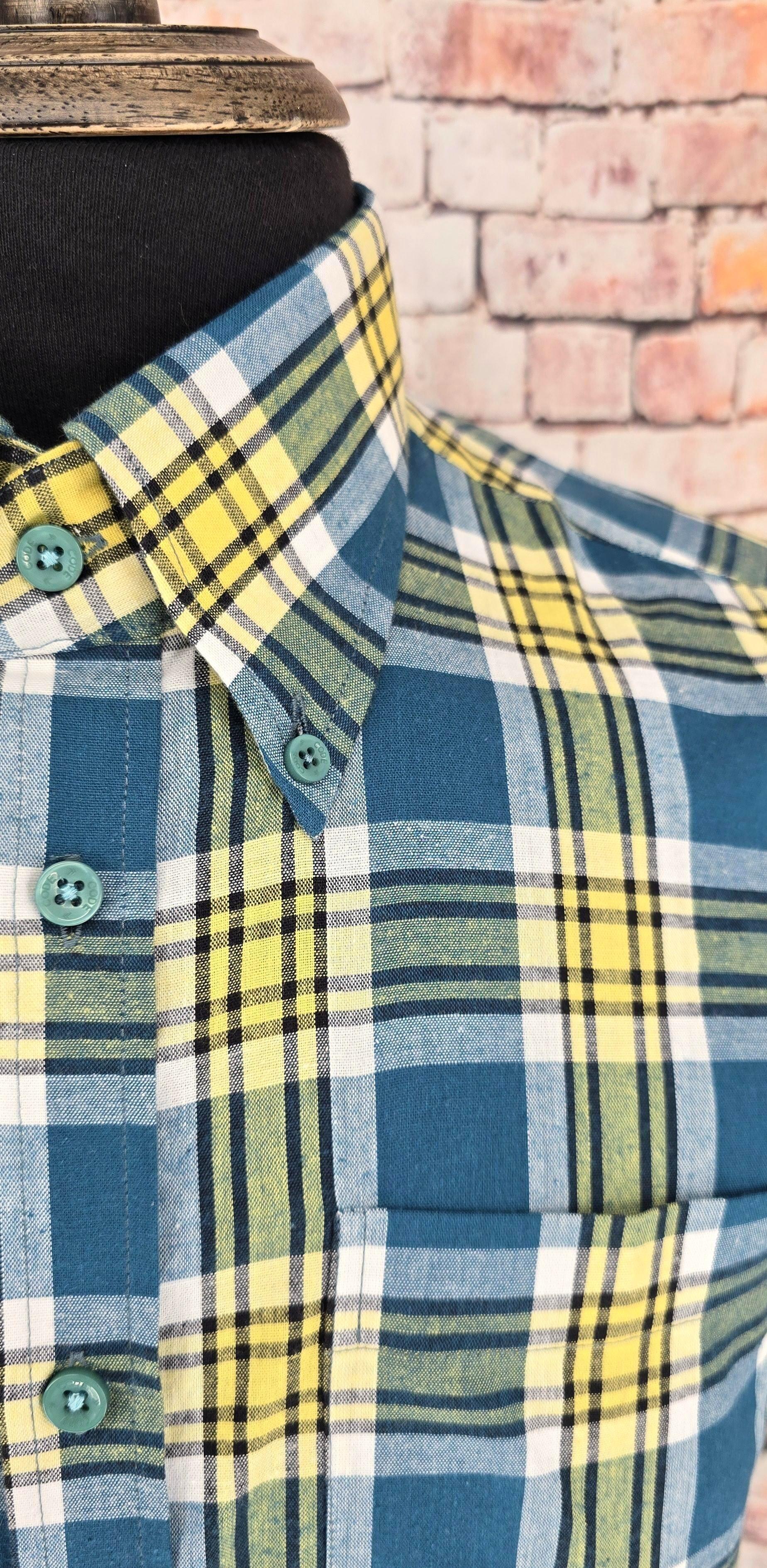 Delton - Yellow & Blue Checked Shirt