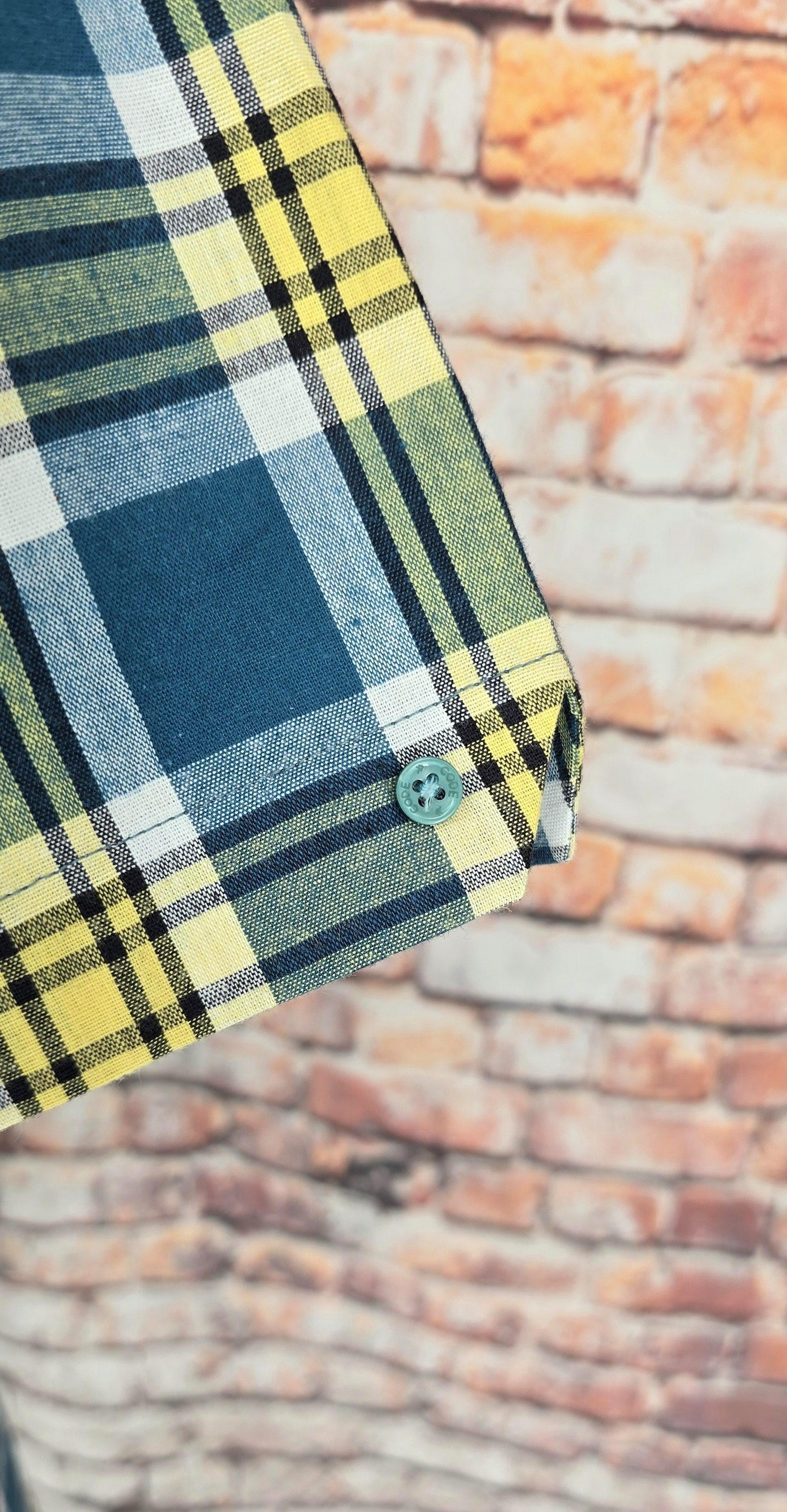 Delton - Yellow & Blue Checked Shirt