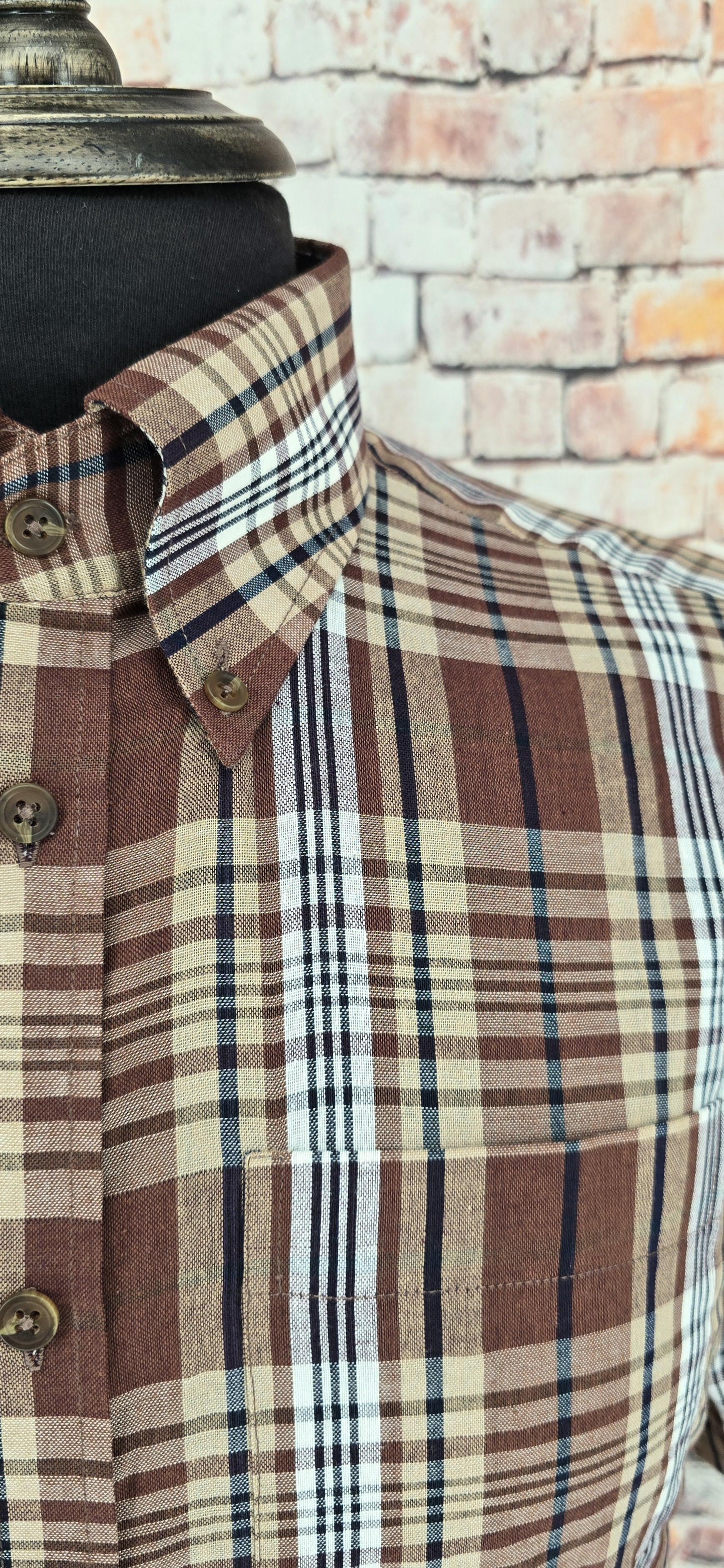 Patrice - Brown & White Checked Shirt