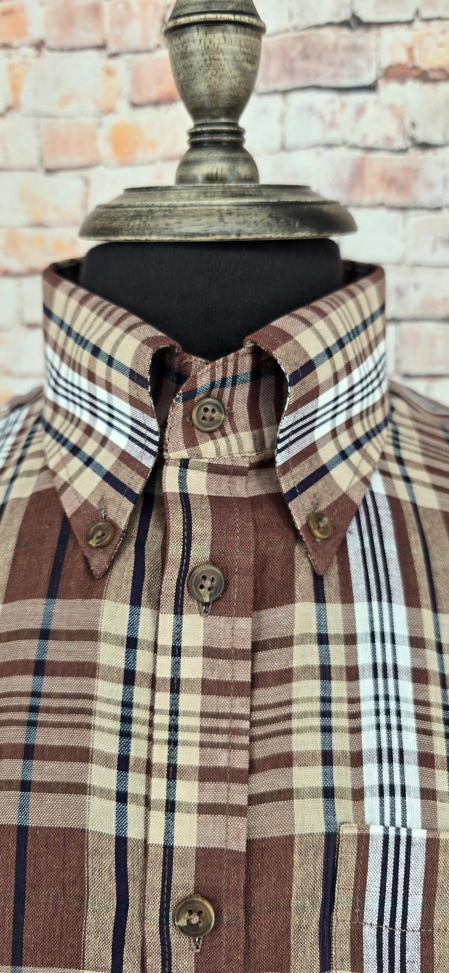 Patrice - Brown & White Checked Shirt