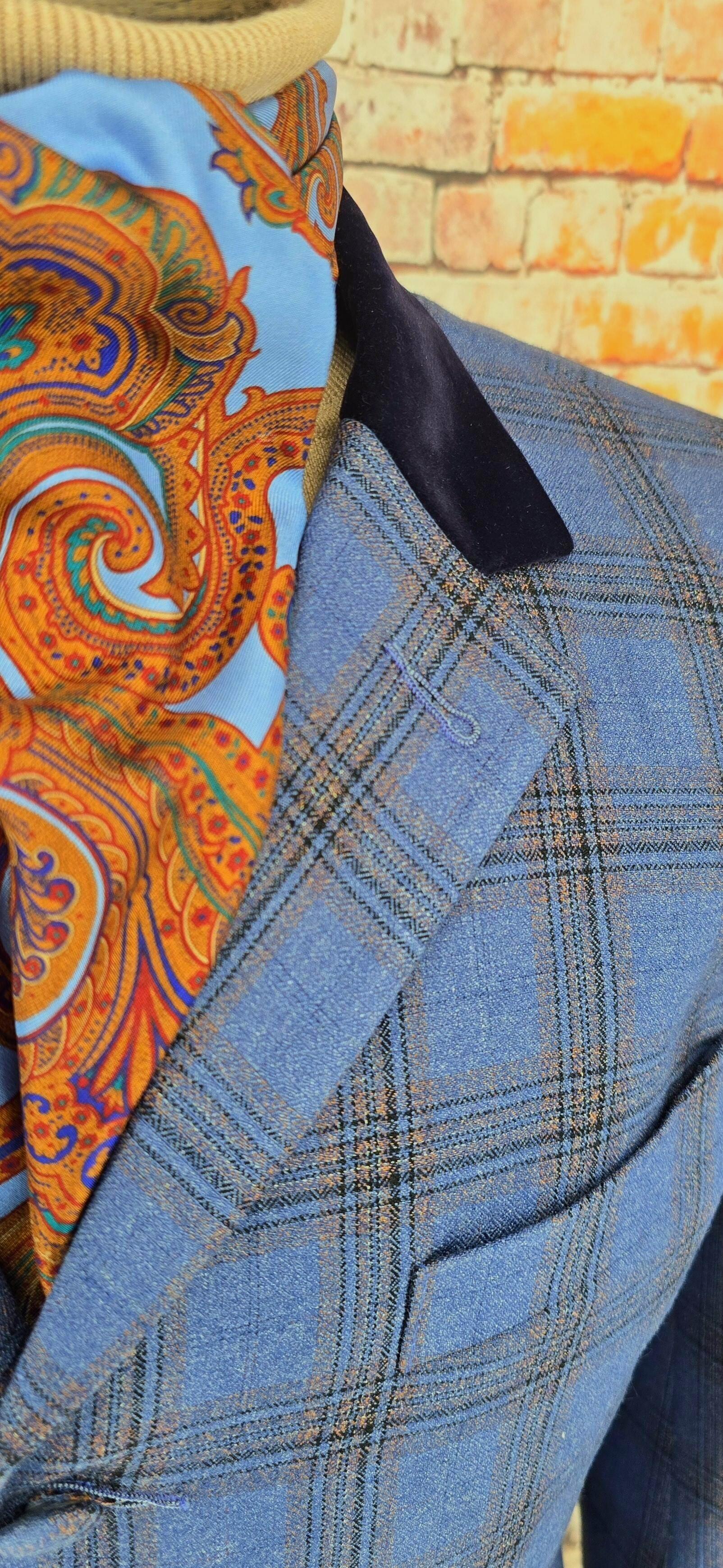 Bailey -  Blue Checked Overcoat.