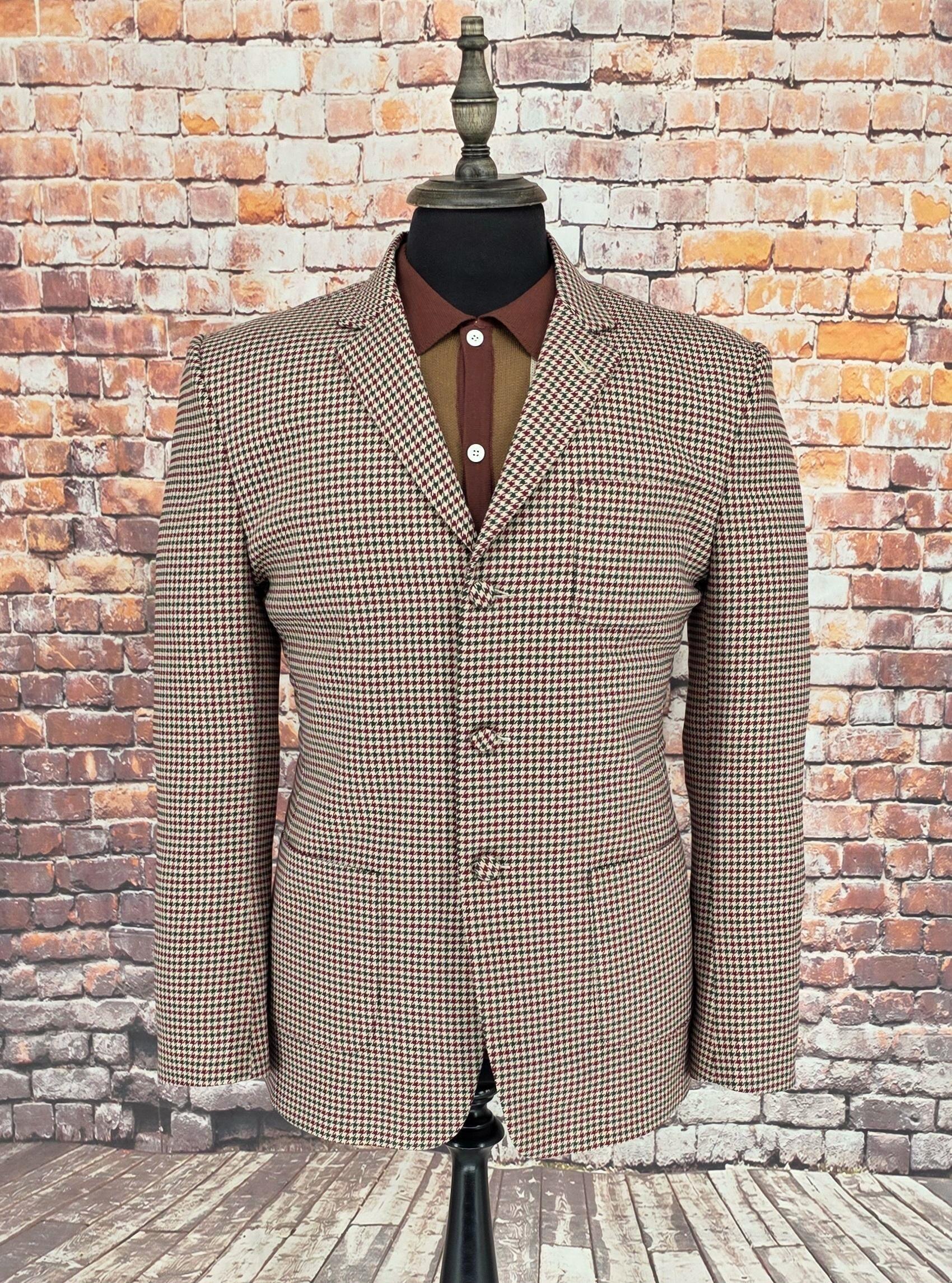 Dursten - Oatmeal, Olive & Burgundy Checked Jacket