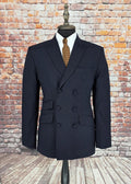Crawford - Deep Navy Mohair Double Breasted Suit