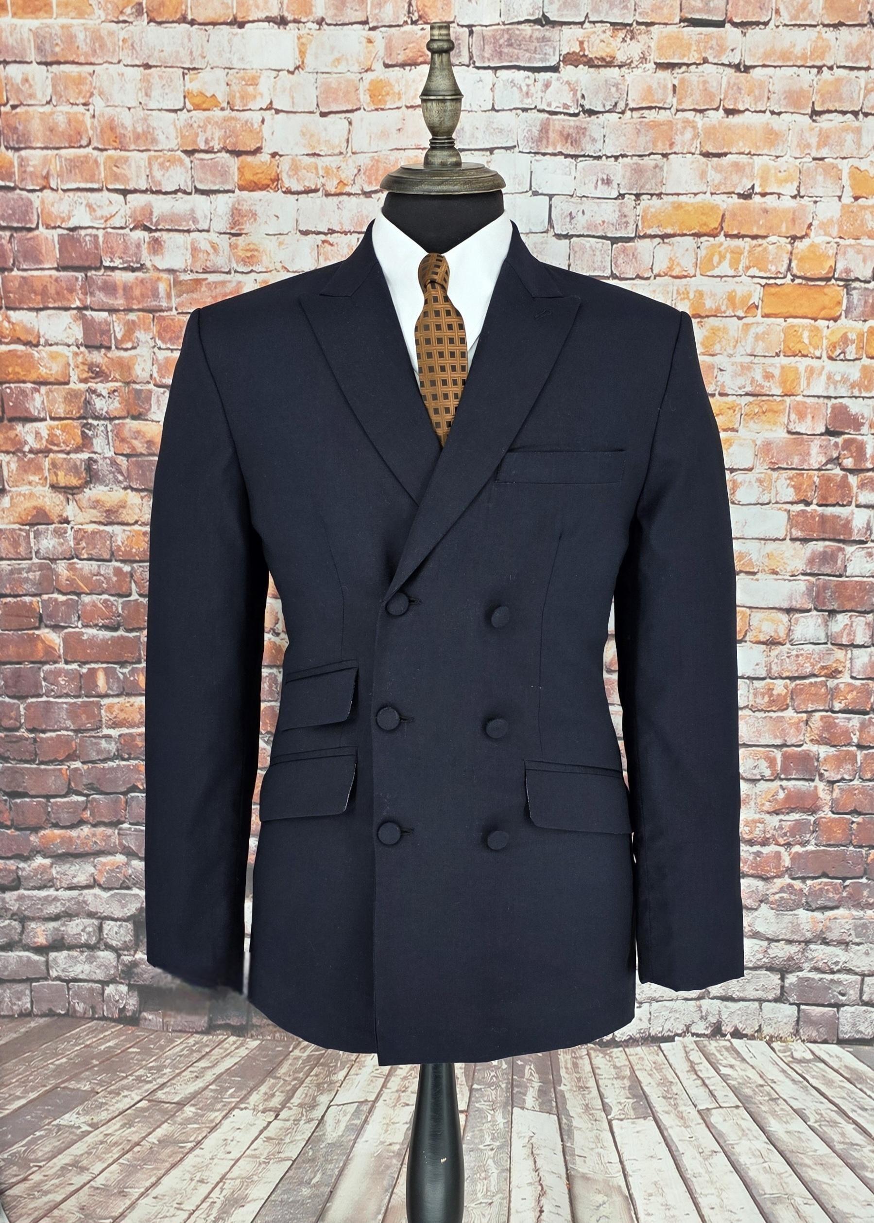 Crawford - Deep Navy Mohair Double Breasted Suit