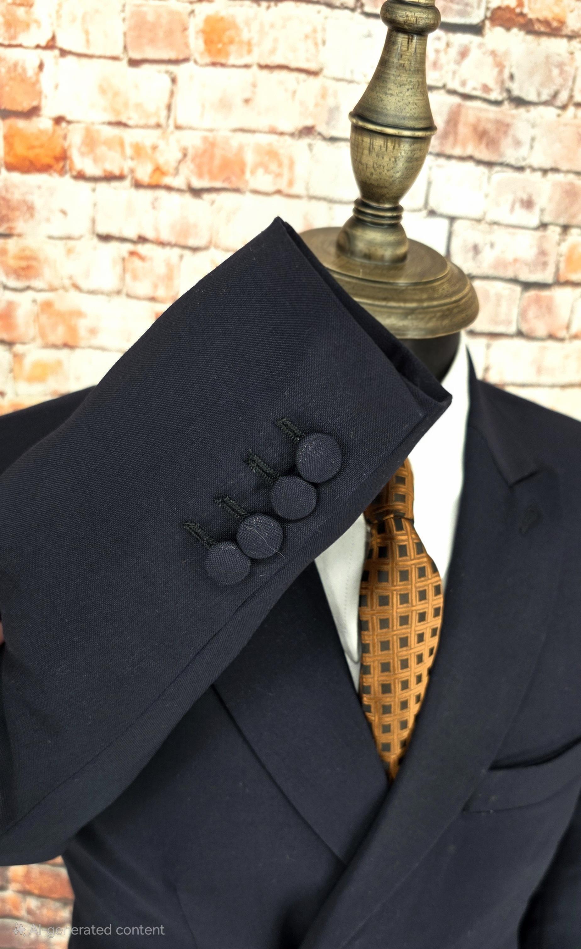Crawford - Deep Navy Mohair Double Breasted Suit