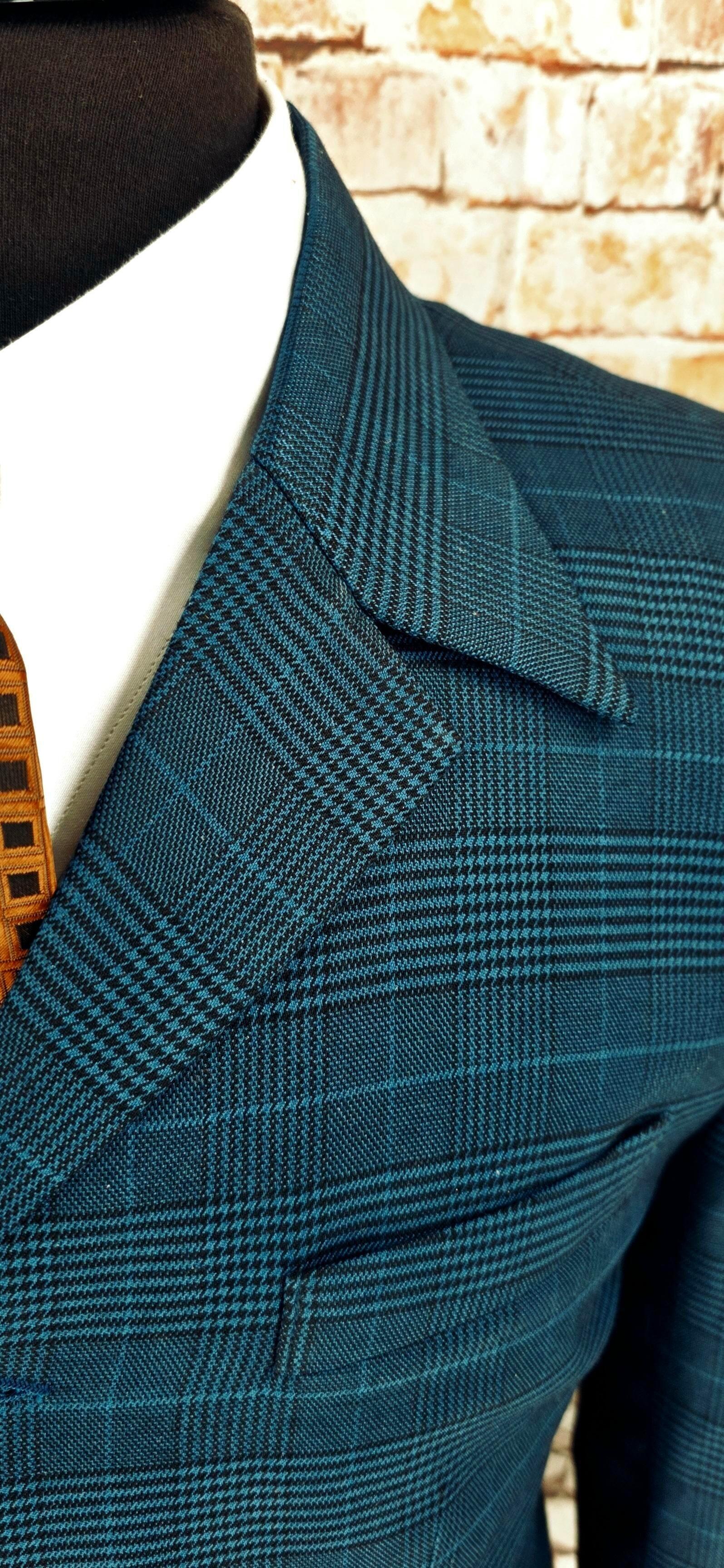 Carter - Teal POW Checked Suit