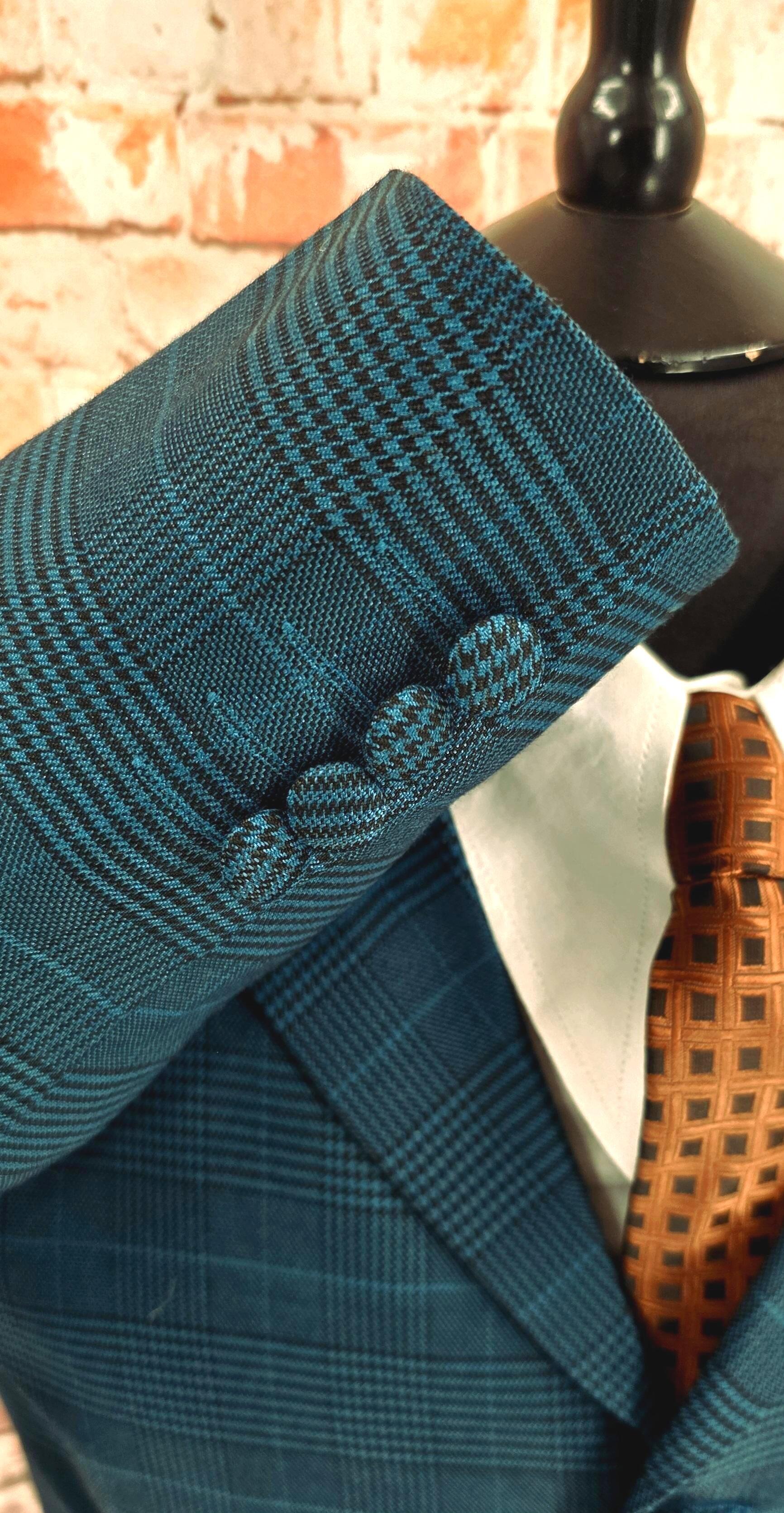 Carter - Teal POW Checked Suit