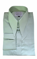 Owen Pale Green Spearpoint Collar Shirt Long Sleeve