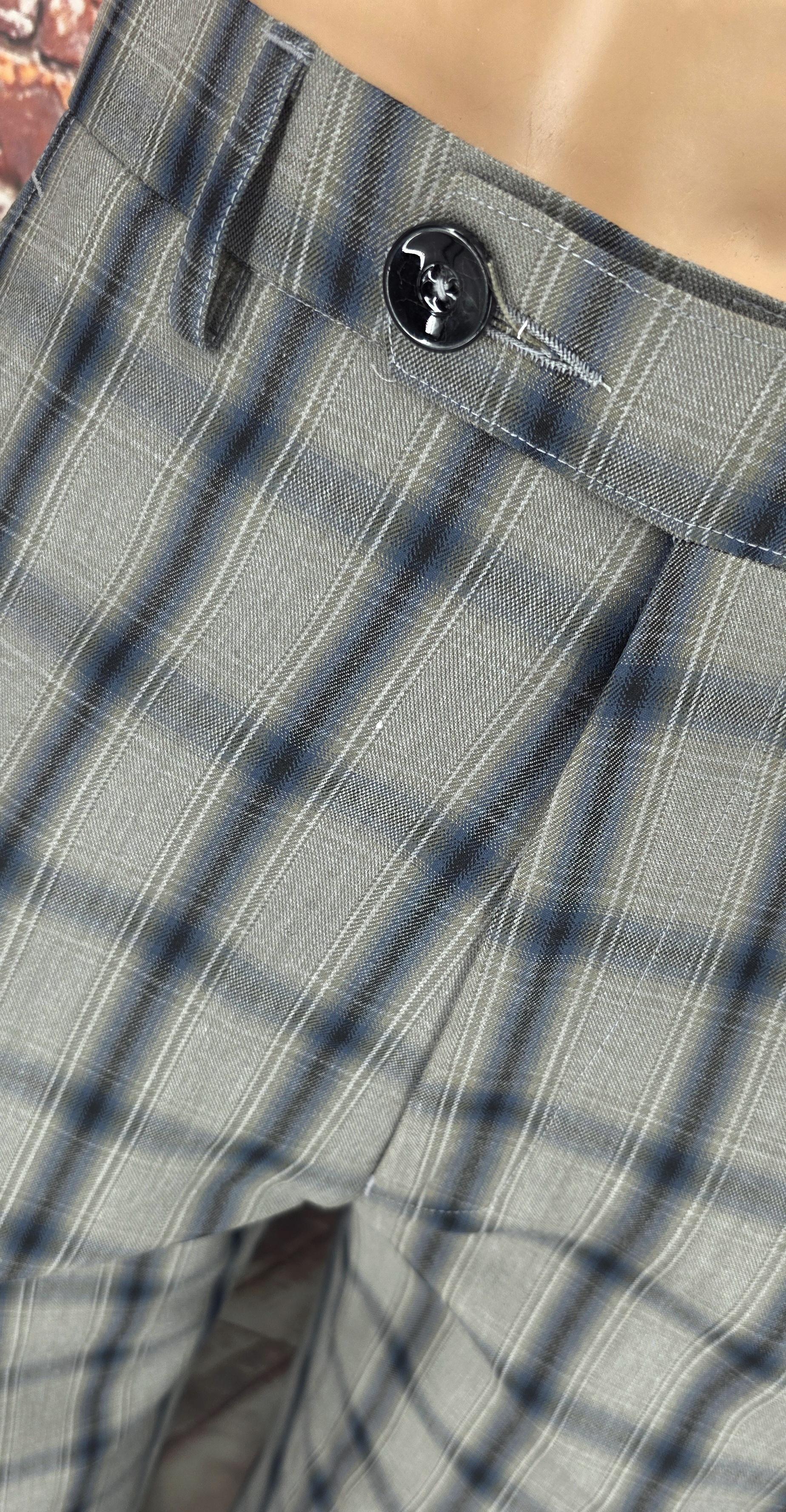 Portman - Warm Grey Checked Suit With Black Velvet Collar