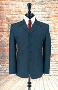 "Hatton" Teal & Black Wool Two Tone Suit