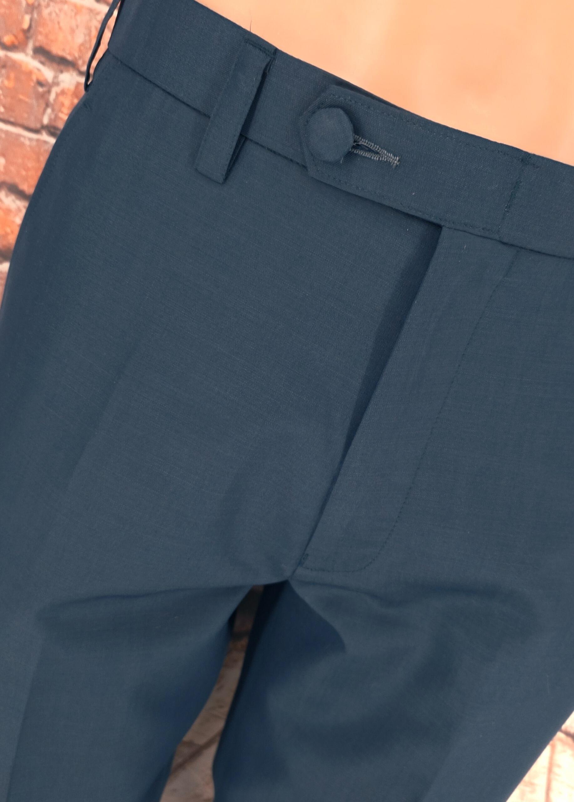"Hatton" Teal & Black Wool Two Tone Suit