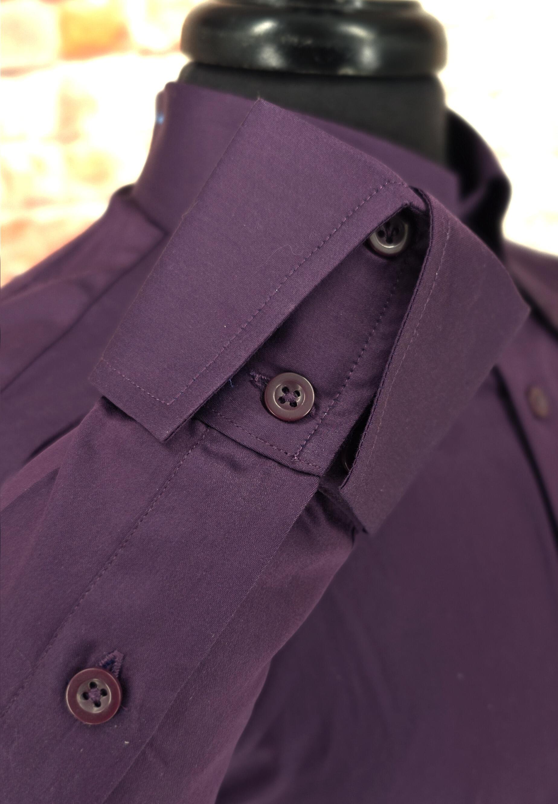 Aubrey -  Aubergine Button Down Shirt