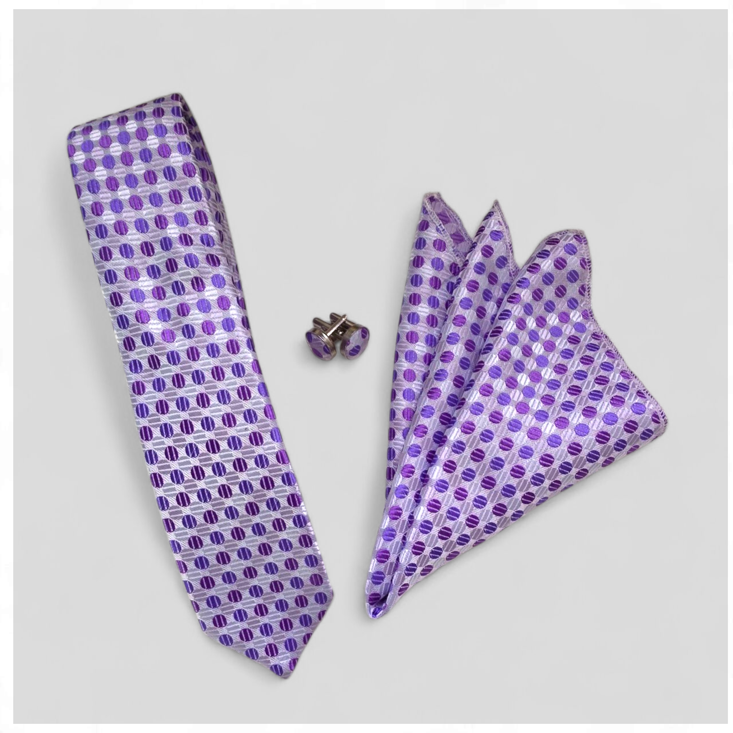 The Trio – Tie, Pocket Handkerchief & Cufflinks Set