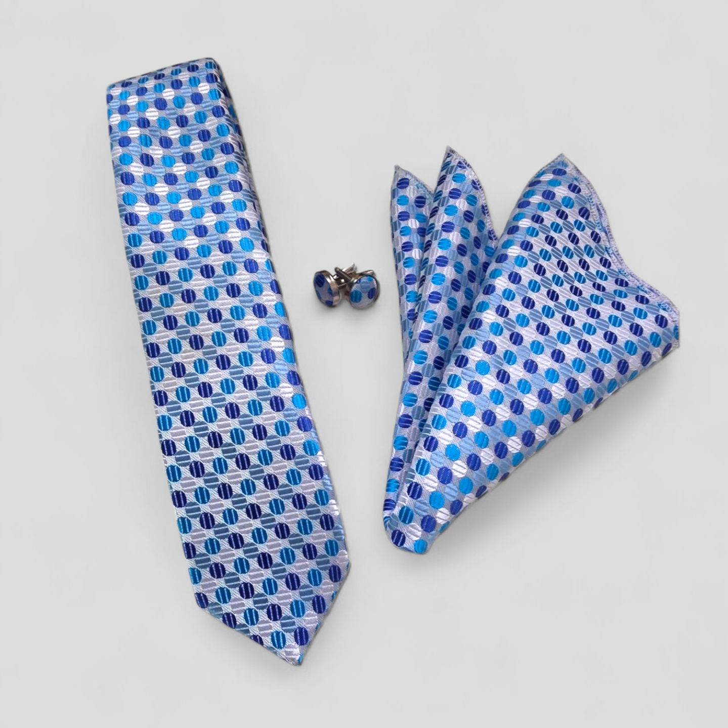 The Trio – Tie, Pocket Handkerchief & Cufflinks Set