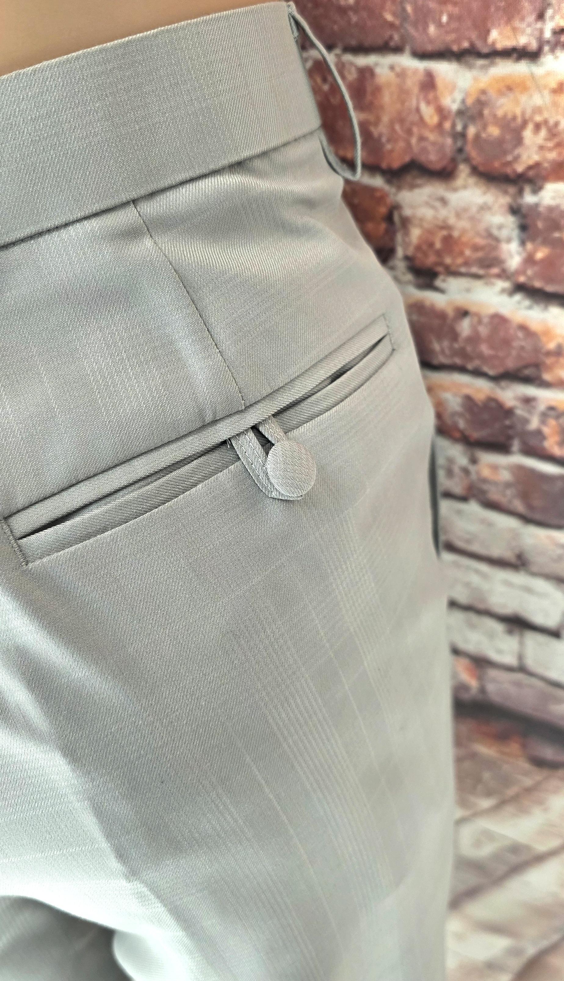 The Cadel – Warm Grey Fine Prince of Wales Check Suit
