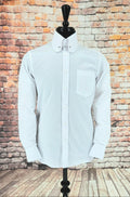 Glasson White Large Penny & Pin Collar Shirt