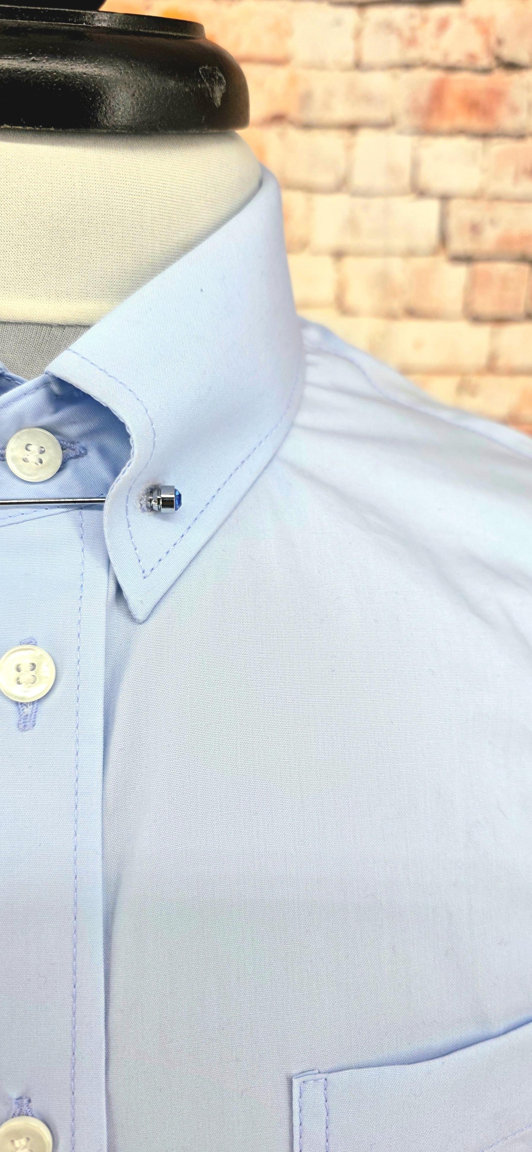 Davidson - Sky blue Pin Collar Shirt