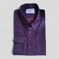 Aidan -  Two Tone Aubergine Button Down Shirt