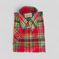 Nina -  Women's Checked Cotton Short Sleeve Shirt