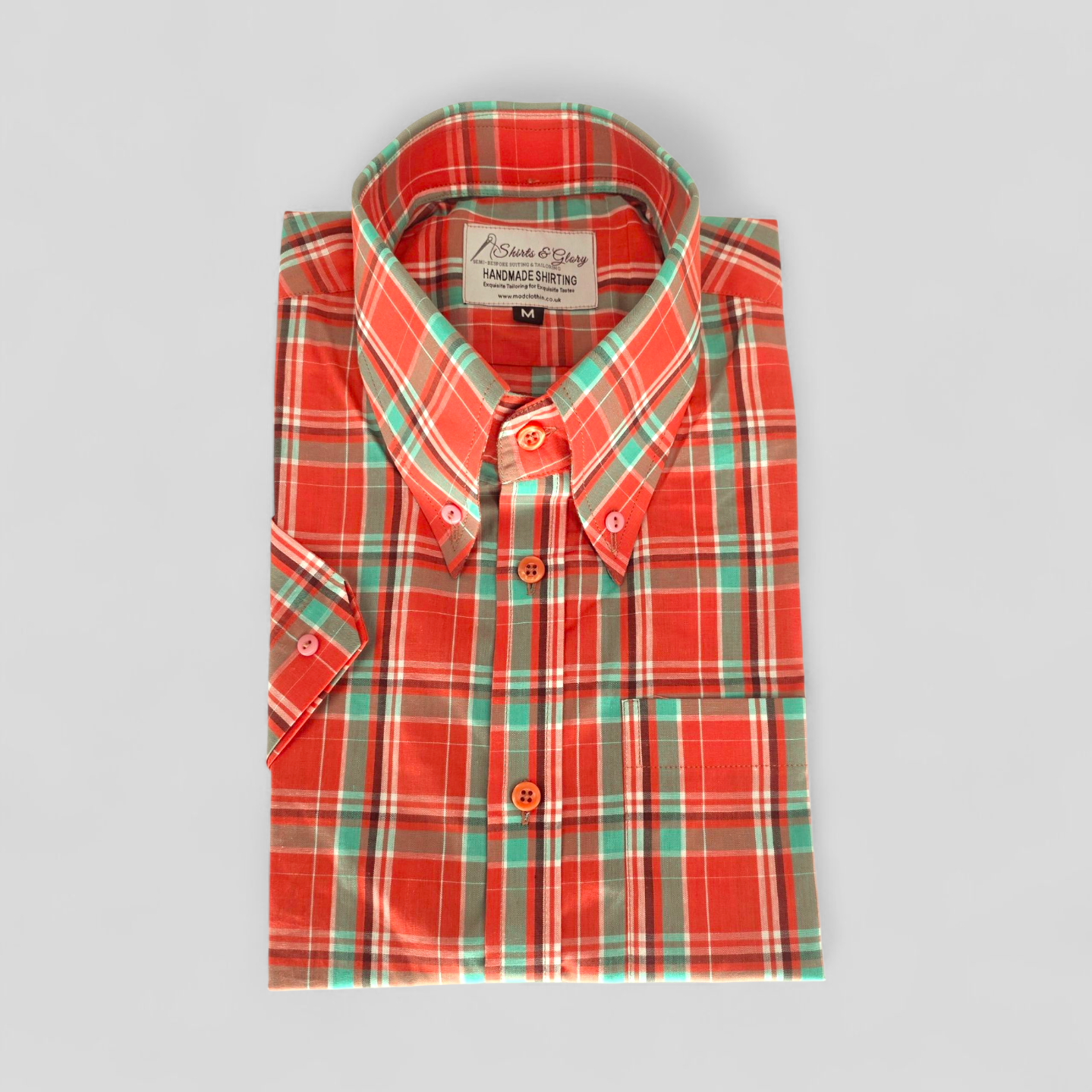 Nesta - Men's Checked Cotton Short Sleeve Shirt