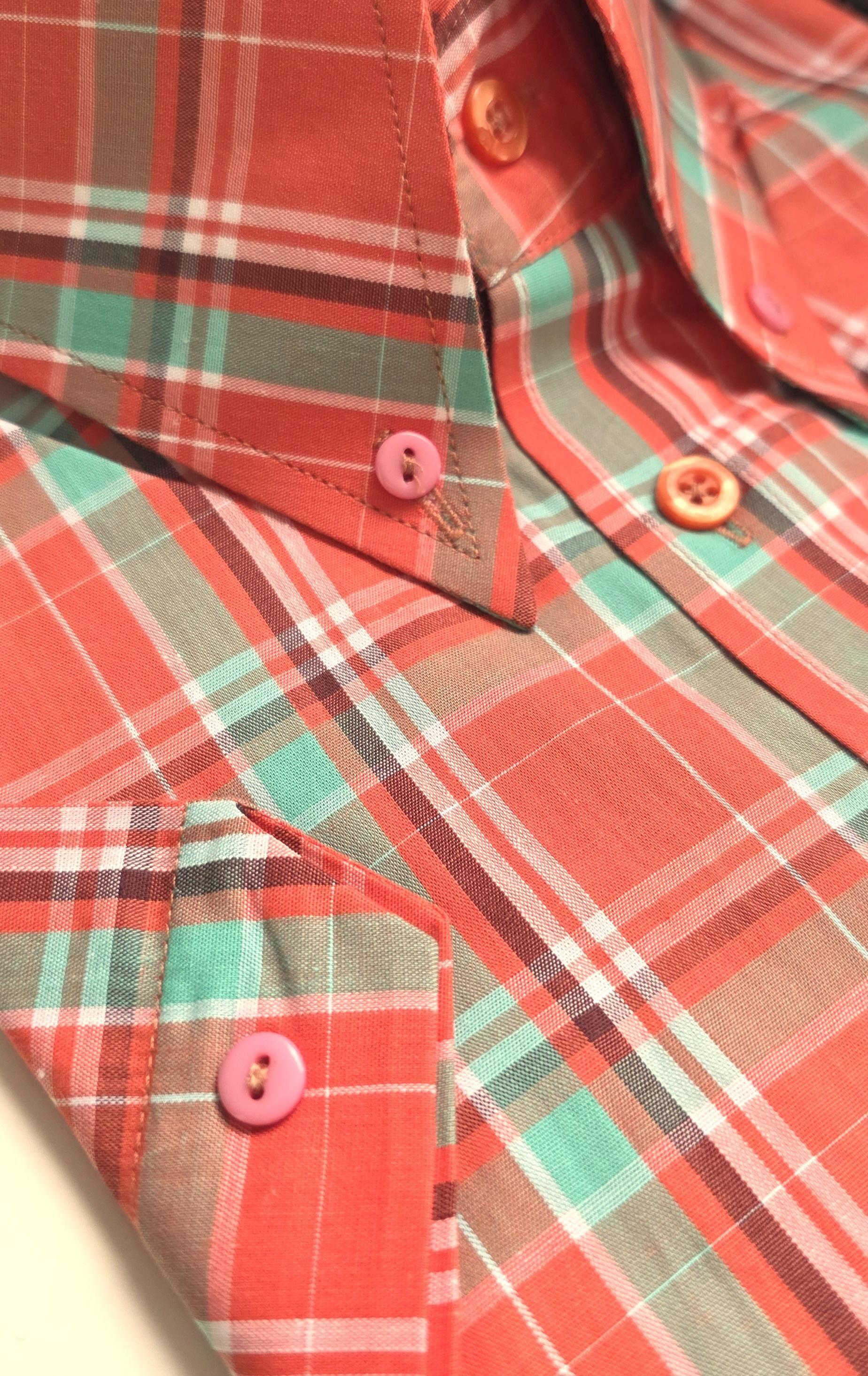 Tyla  Women's - Checked Cotton Short Sleeve Shirt