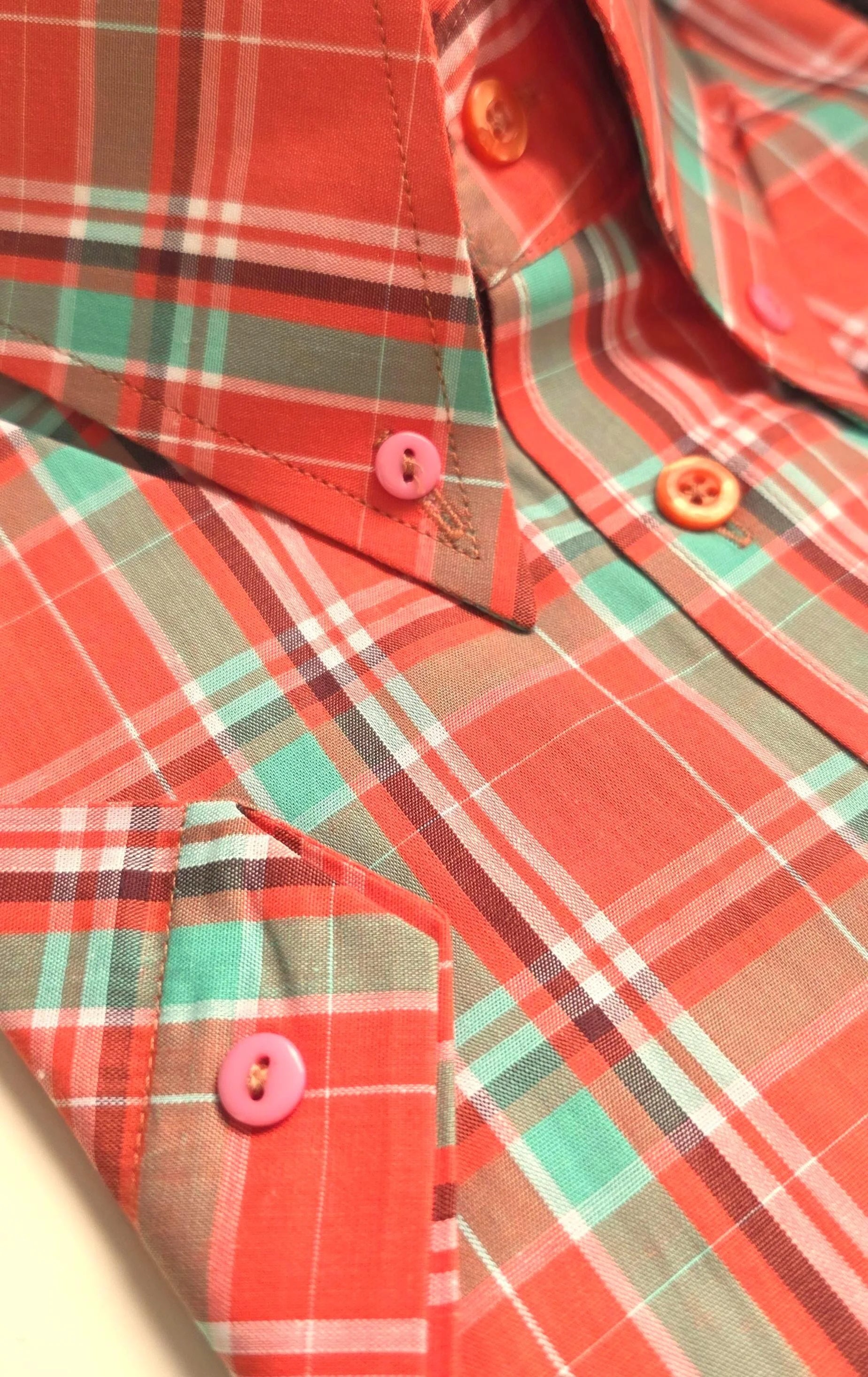 Nesta - Men's Checked Cotton Short Sleeve Shirt