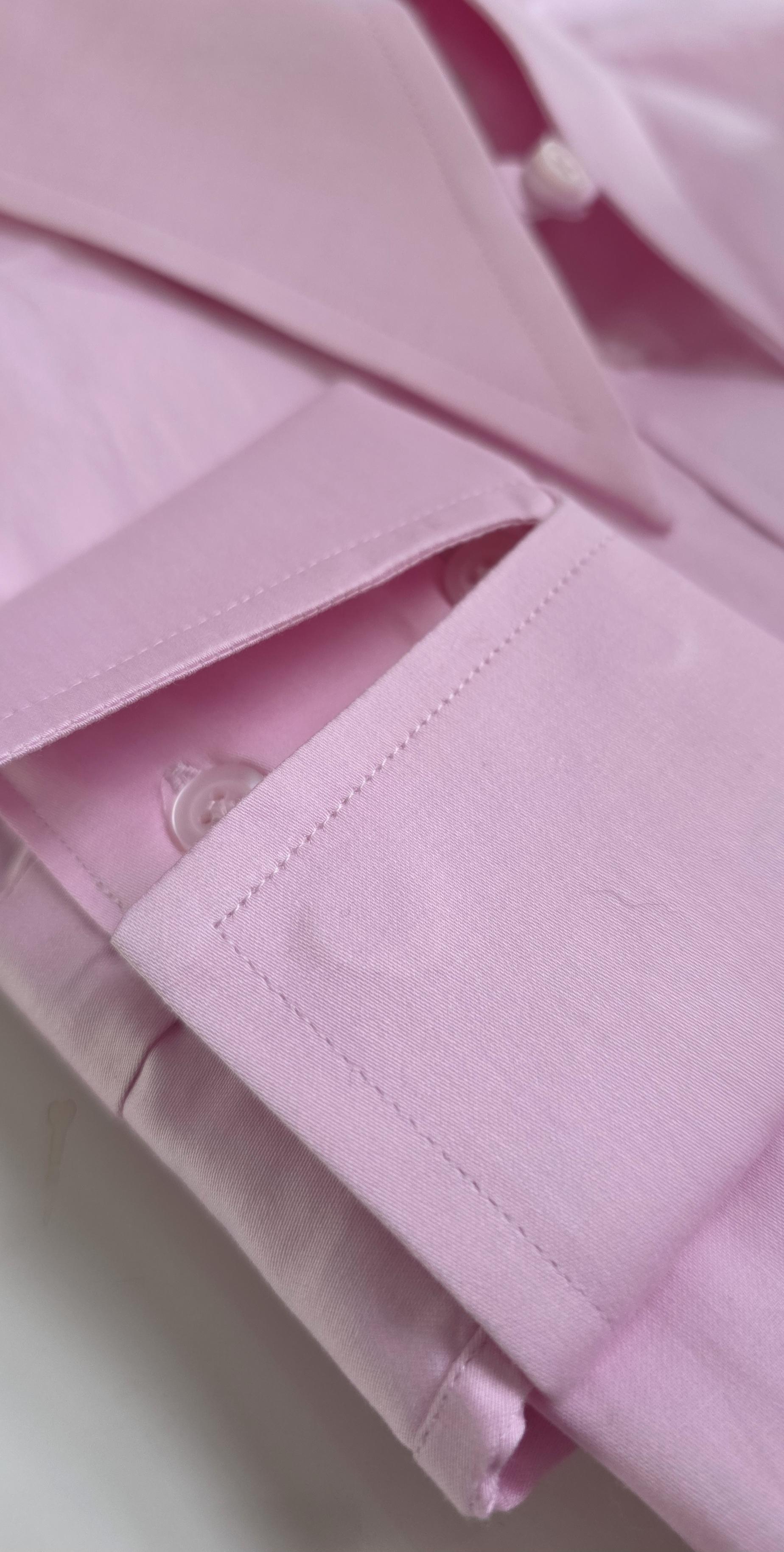 Leigh Pale Pink Spearpoint Collar Shirt Long Sleeve