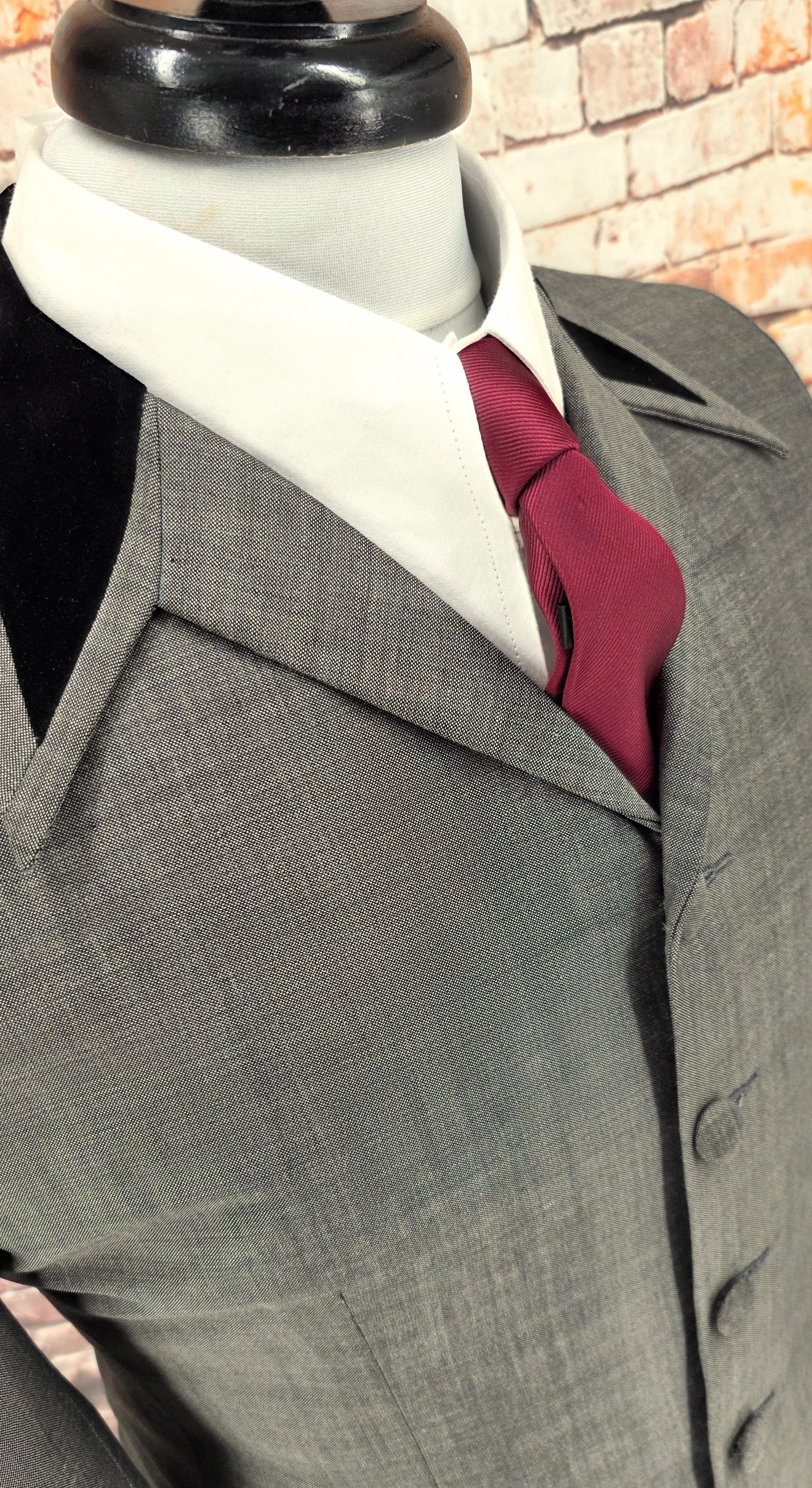 Alf - Warm Grey Black Two-Tone Mohair Suit