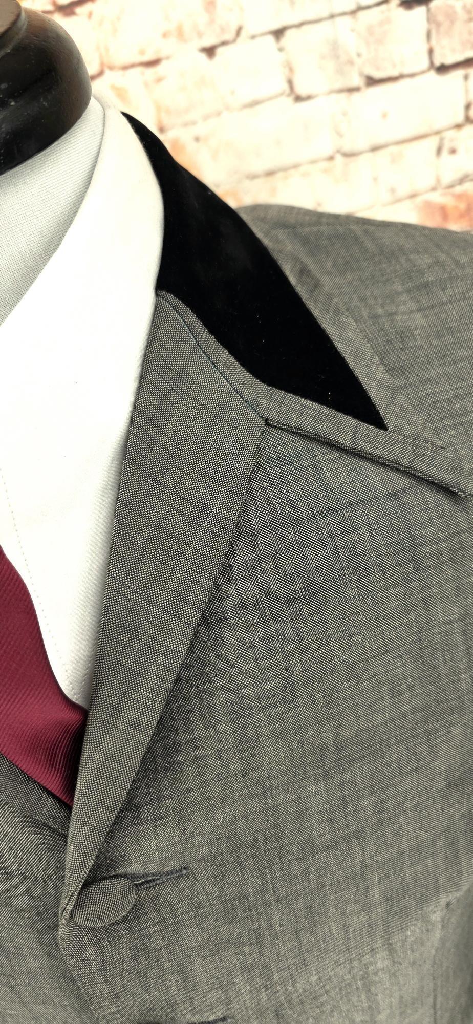 Alf - Warm Grey Black Two-Tone Mohair Suit