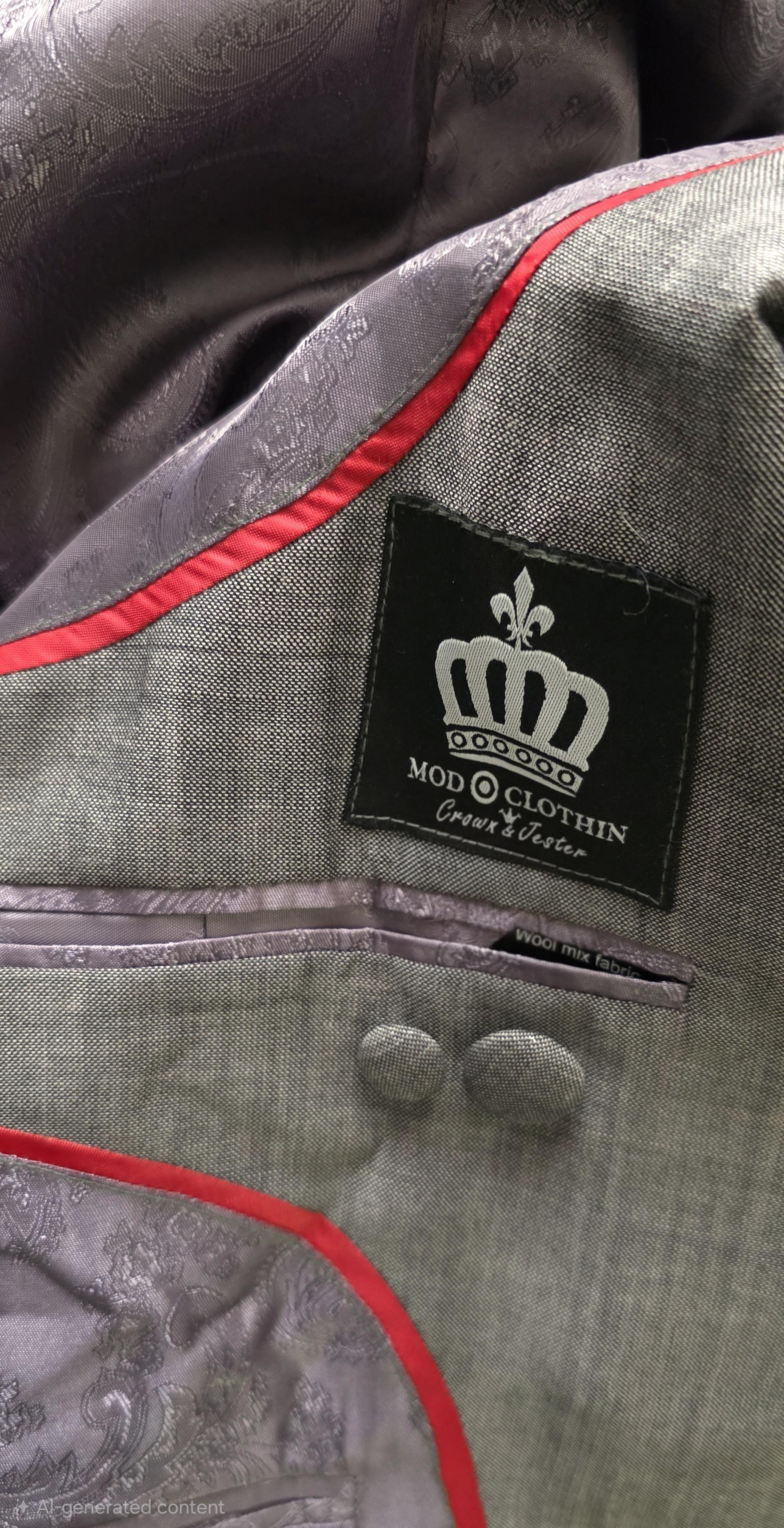 Alf - Warm Grey Black Two-Tone Mohair Suit