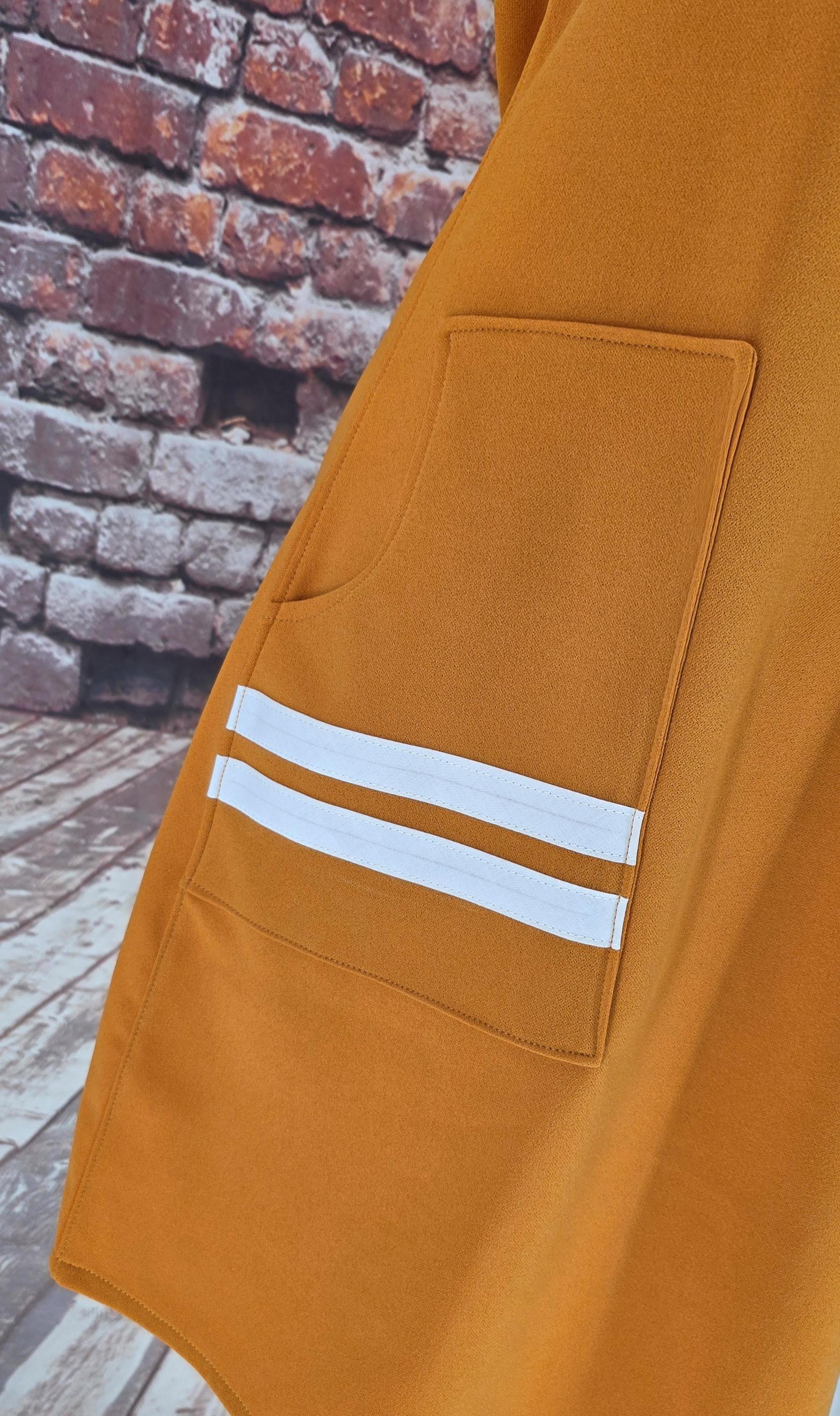 Wanda - Zingy Orange Mustard Short Sleeve Mod Style Dress