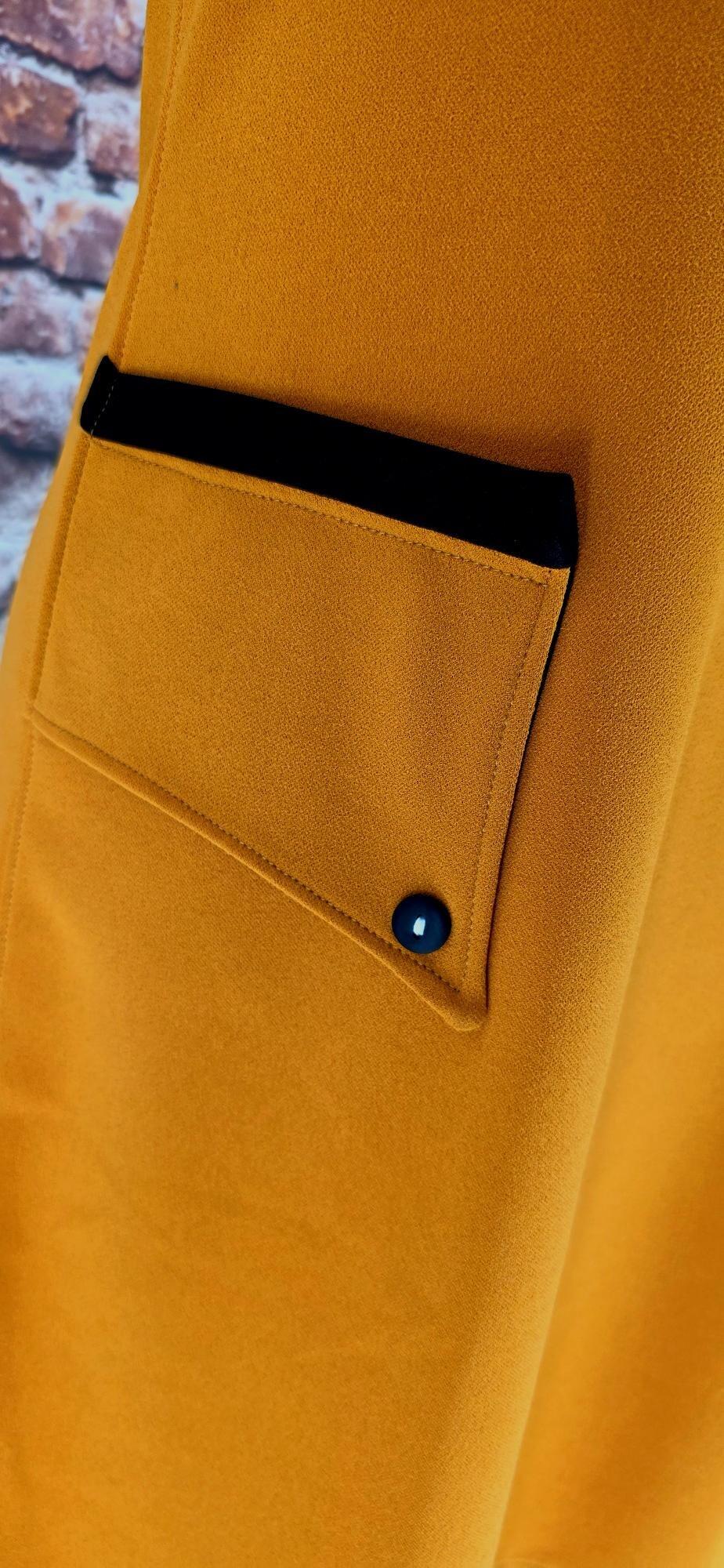 Sally - Zingy Mustard Sleeveless Mod Style Dress