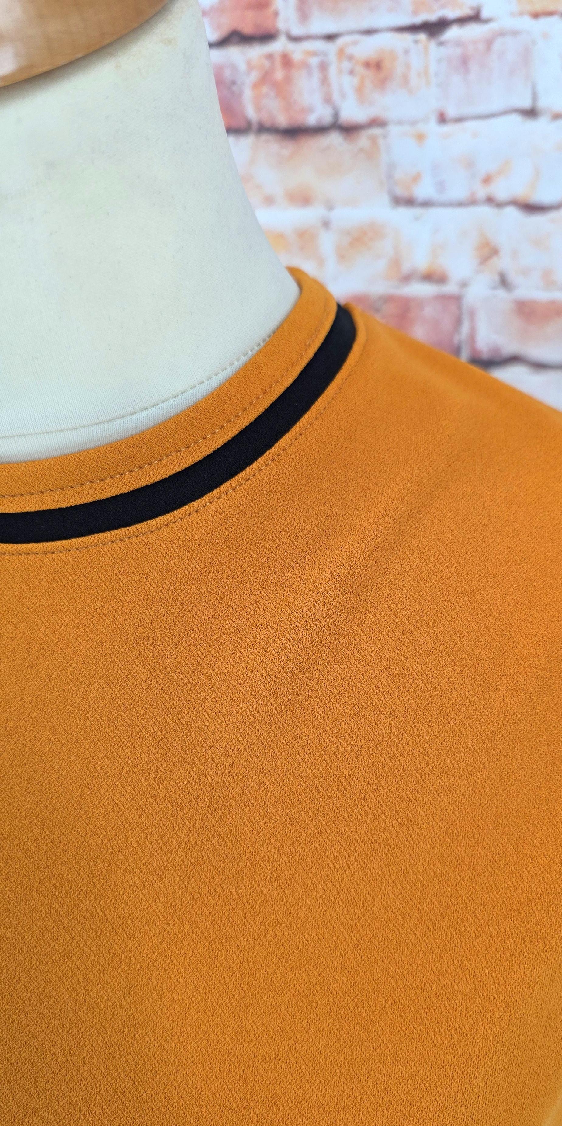 Sally - Zingy Mustard Sleeveless Mod Style Dress