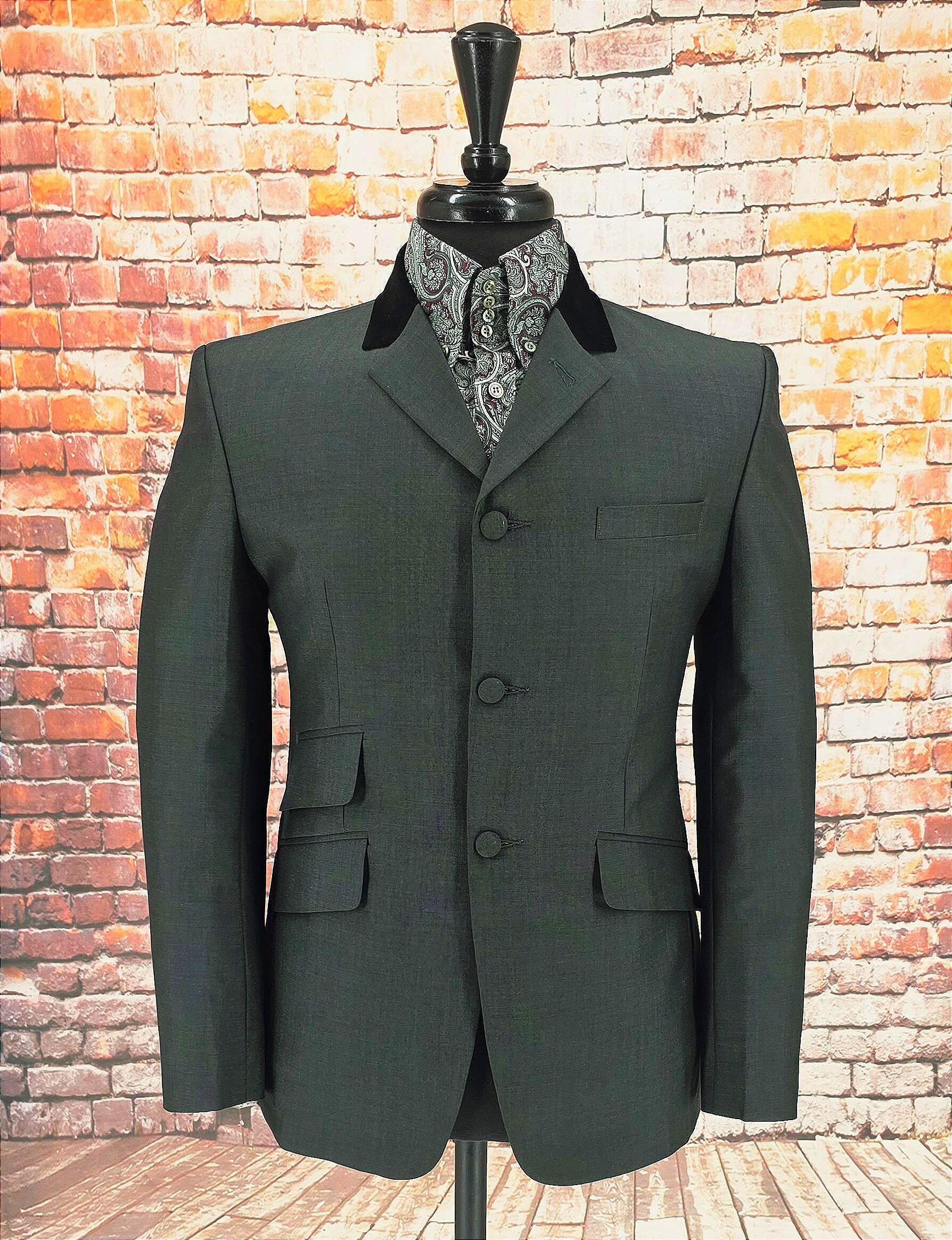 Chelsea - Forest Green & Black Two-Tone Mohair Suit