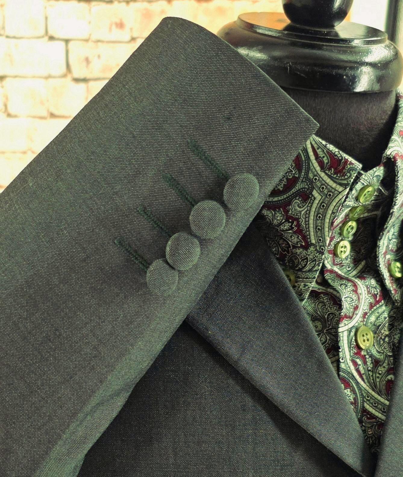 Chelsea - Forest Green & Black Two-Tone Mohair Suit