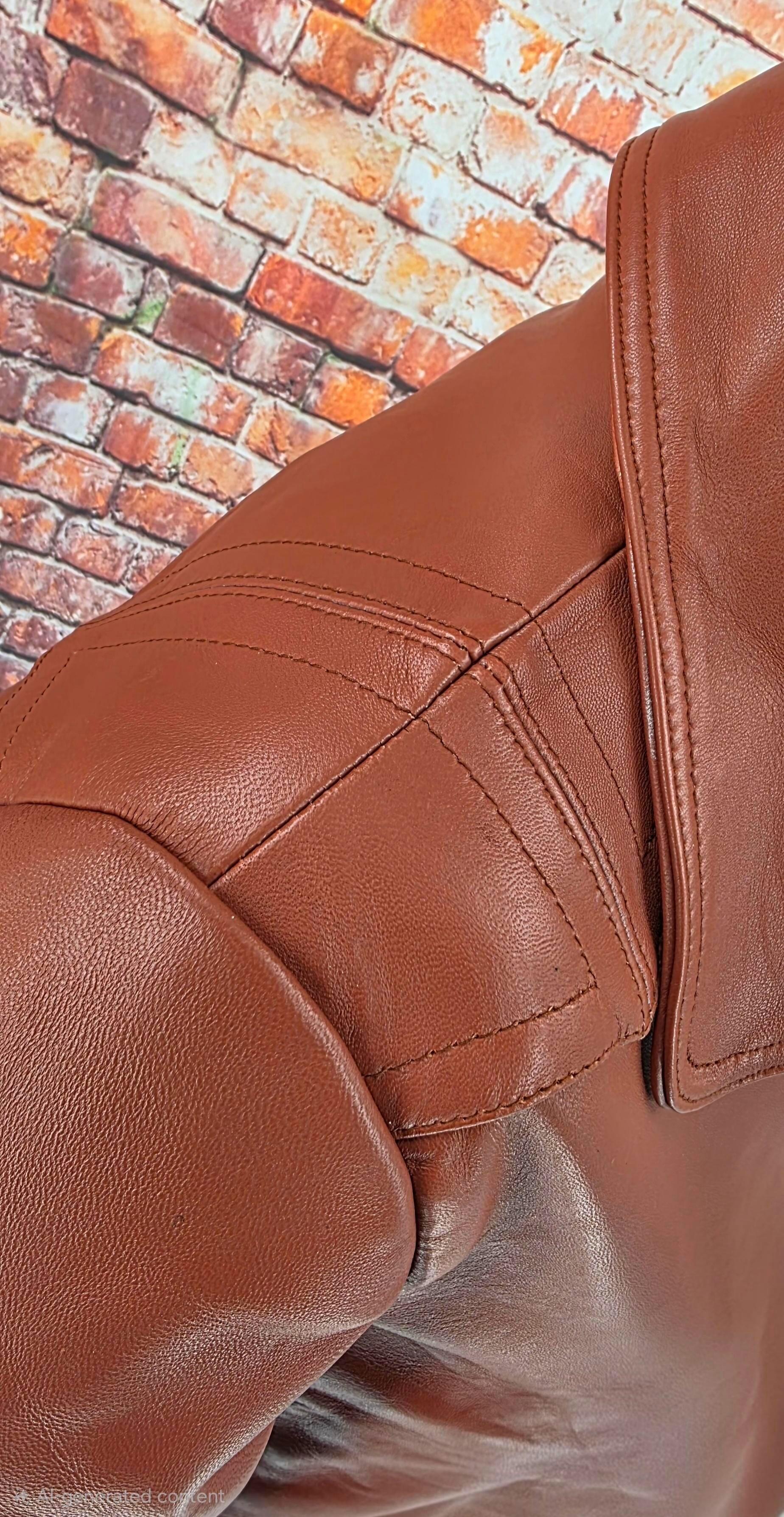 Sandy - Women's Rust Leather Bomber Jacket
