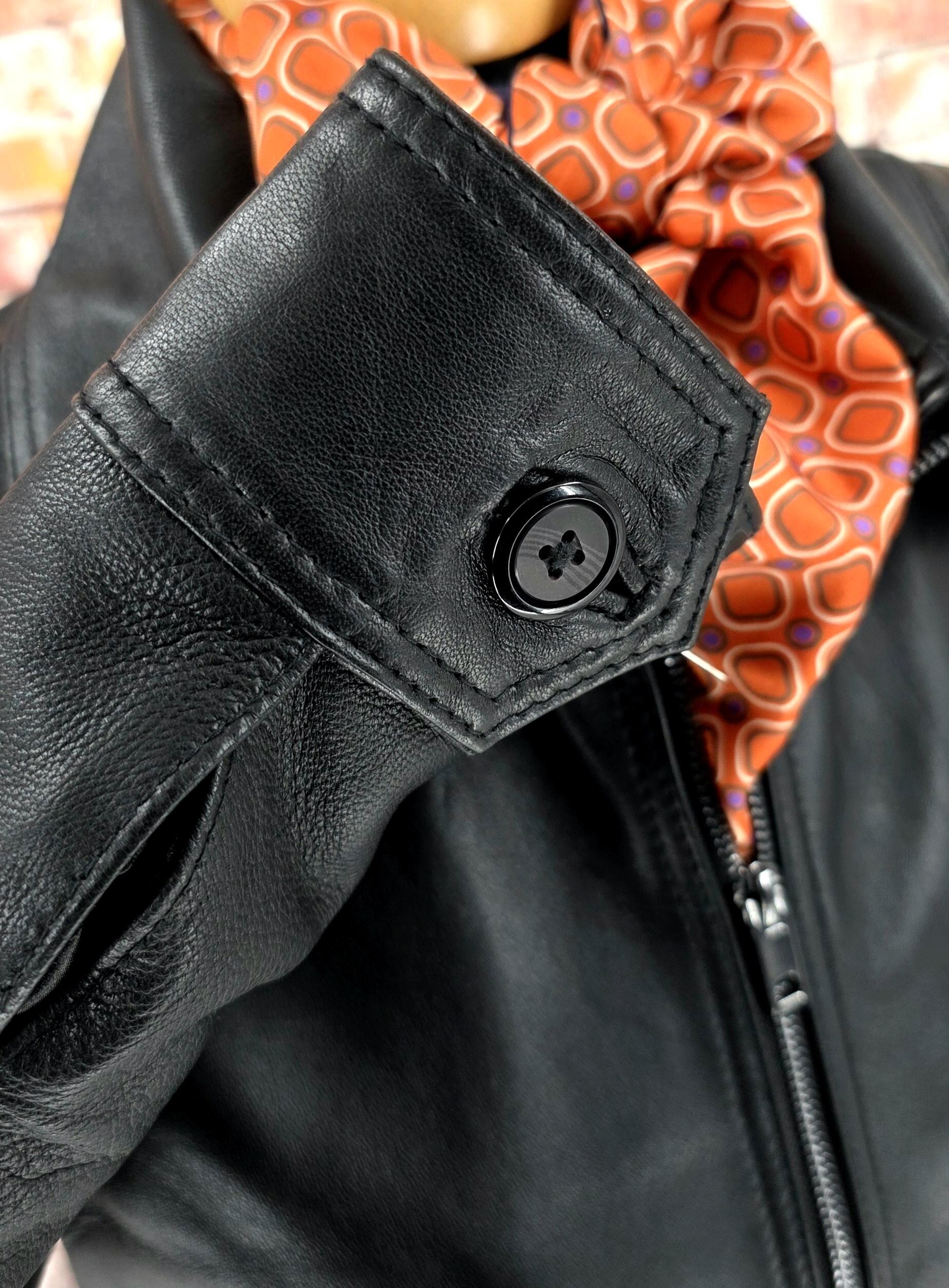 Abbie- Women's Black Leather Bomber Jacket