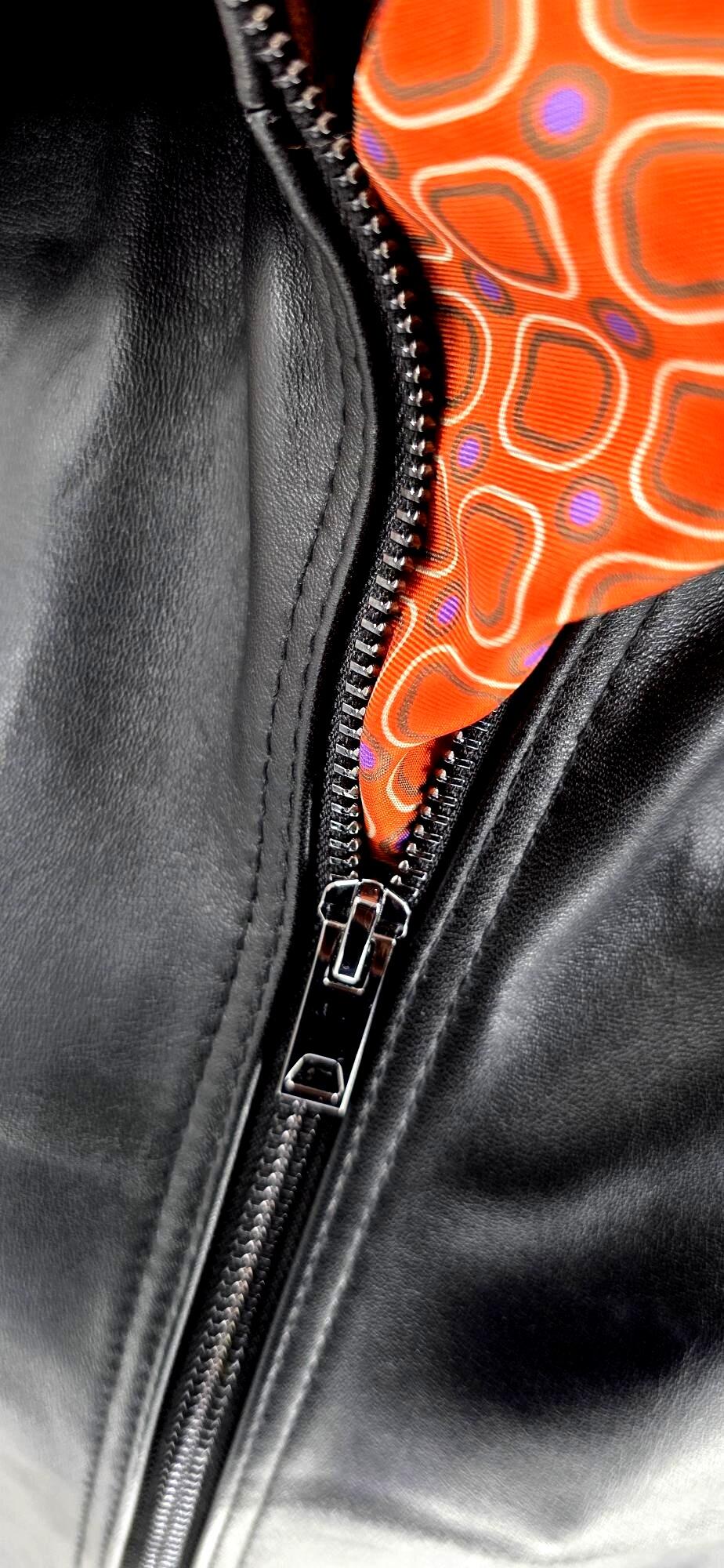 Abbie- Women's Black Leather Bomber Jacket