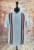 Ben Sherman -  Sky Blue Striped Knitted Top