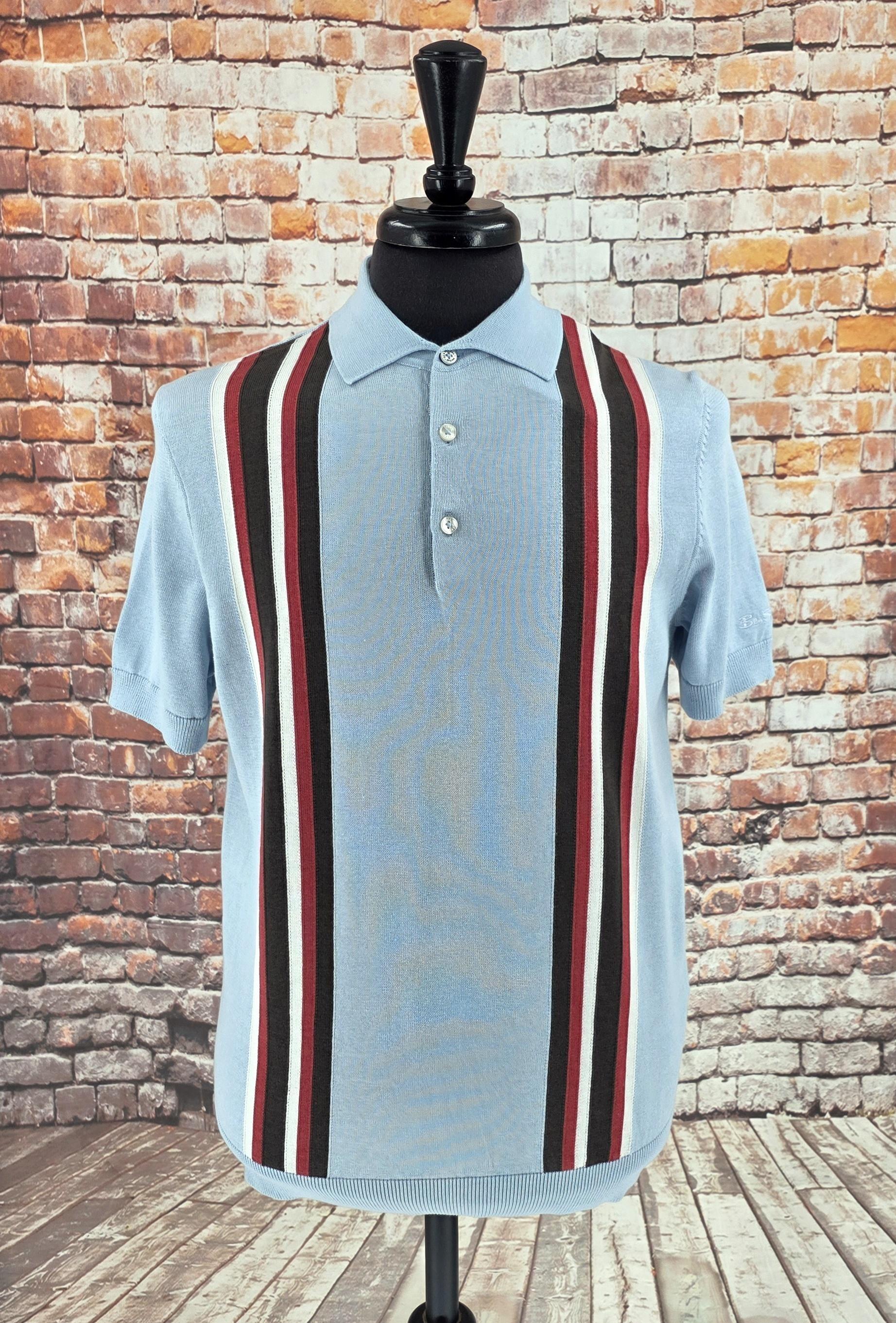 Ben Sherman -  Sky Blue Striped Knitted Top