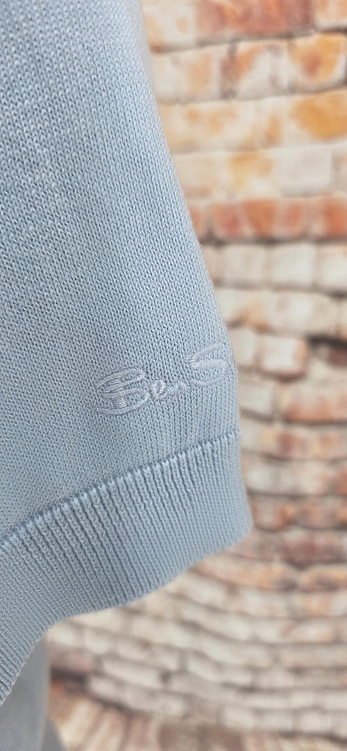 Ben Sherman -  Sky Blue Striped Knitted Top