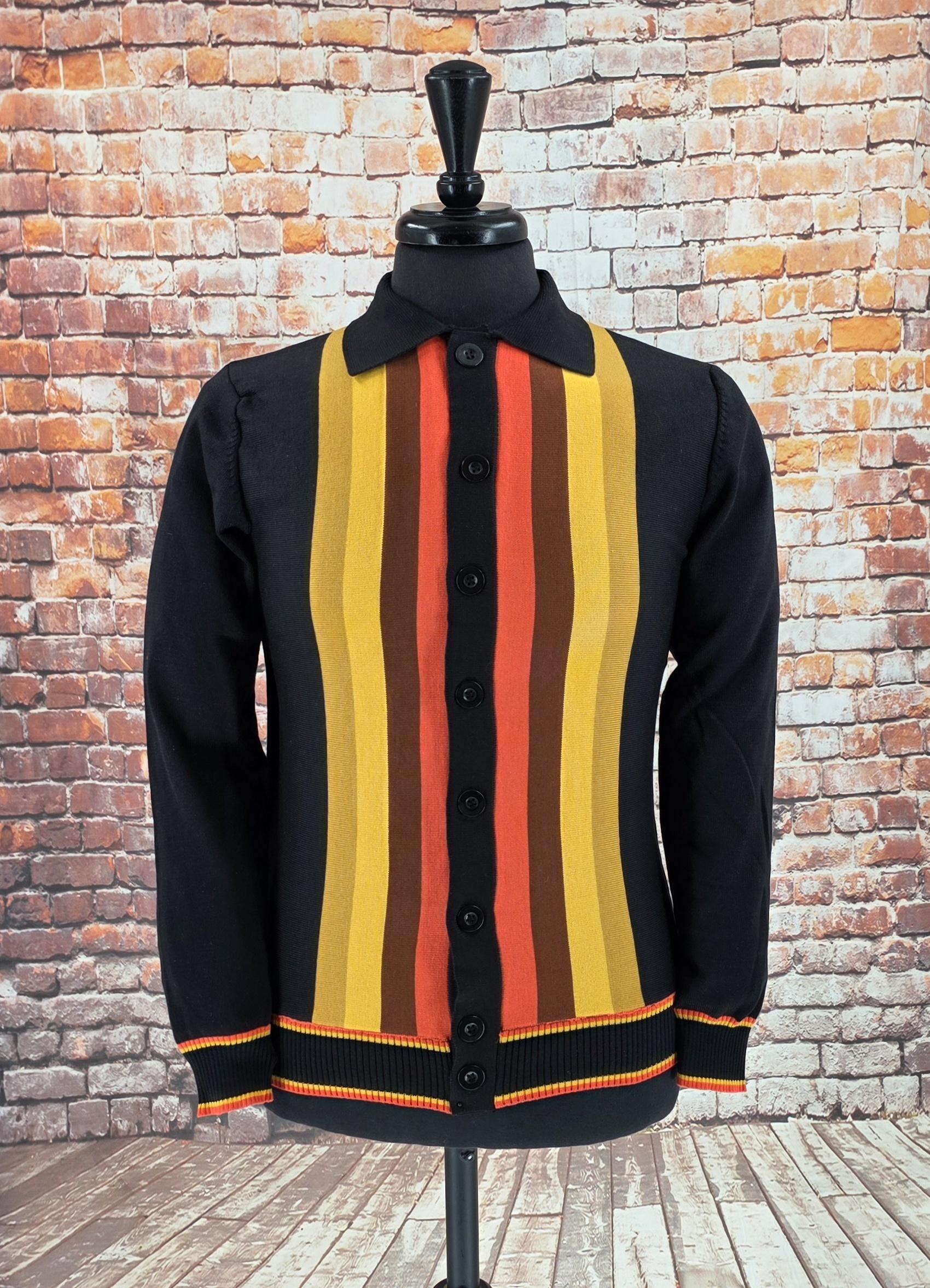 Bold Retro Striped Cardigan