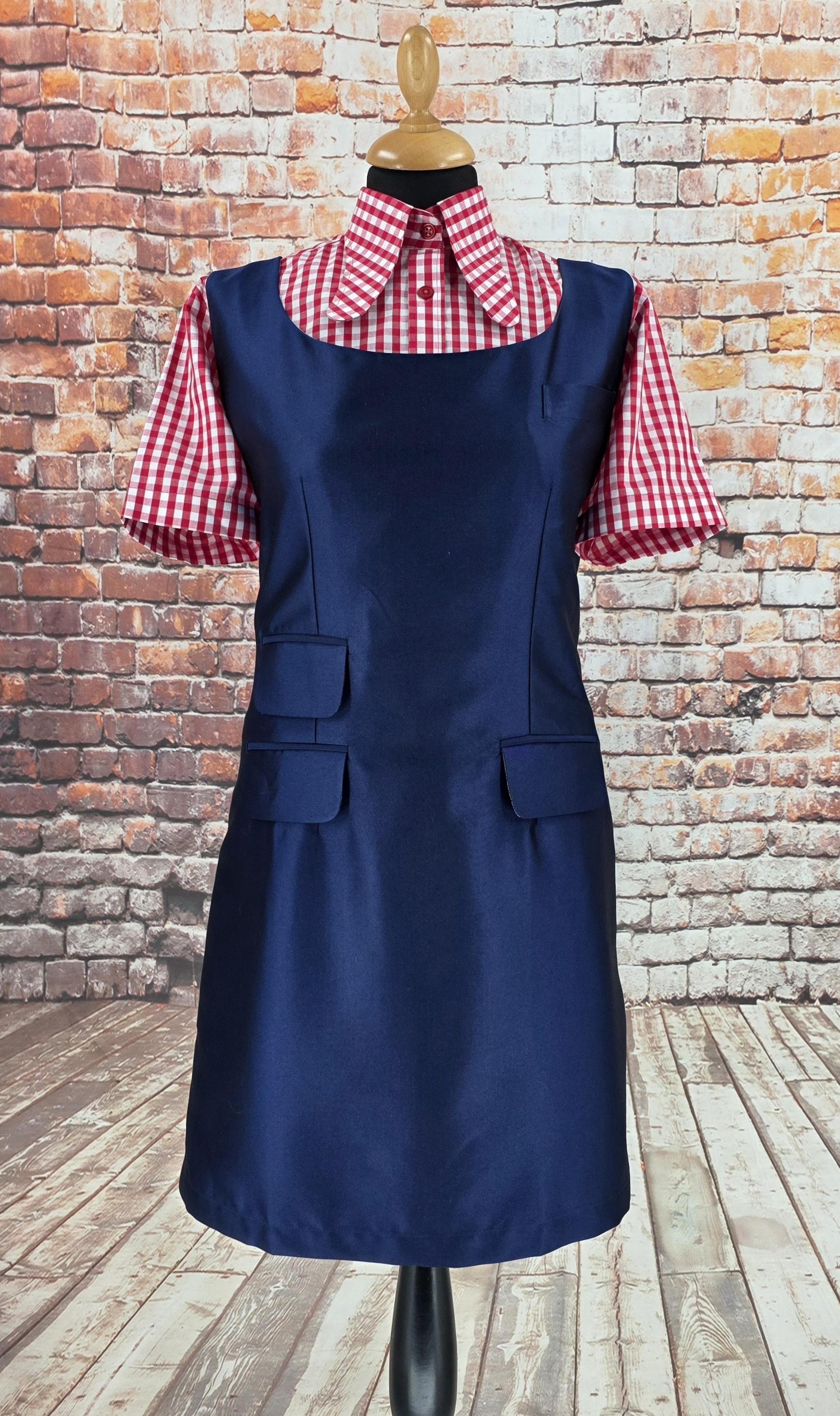 Lulu- Navy-Black Two-Tone Tonic Pinafore Dress