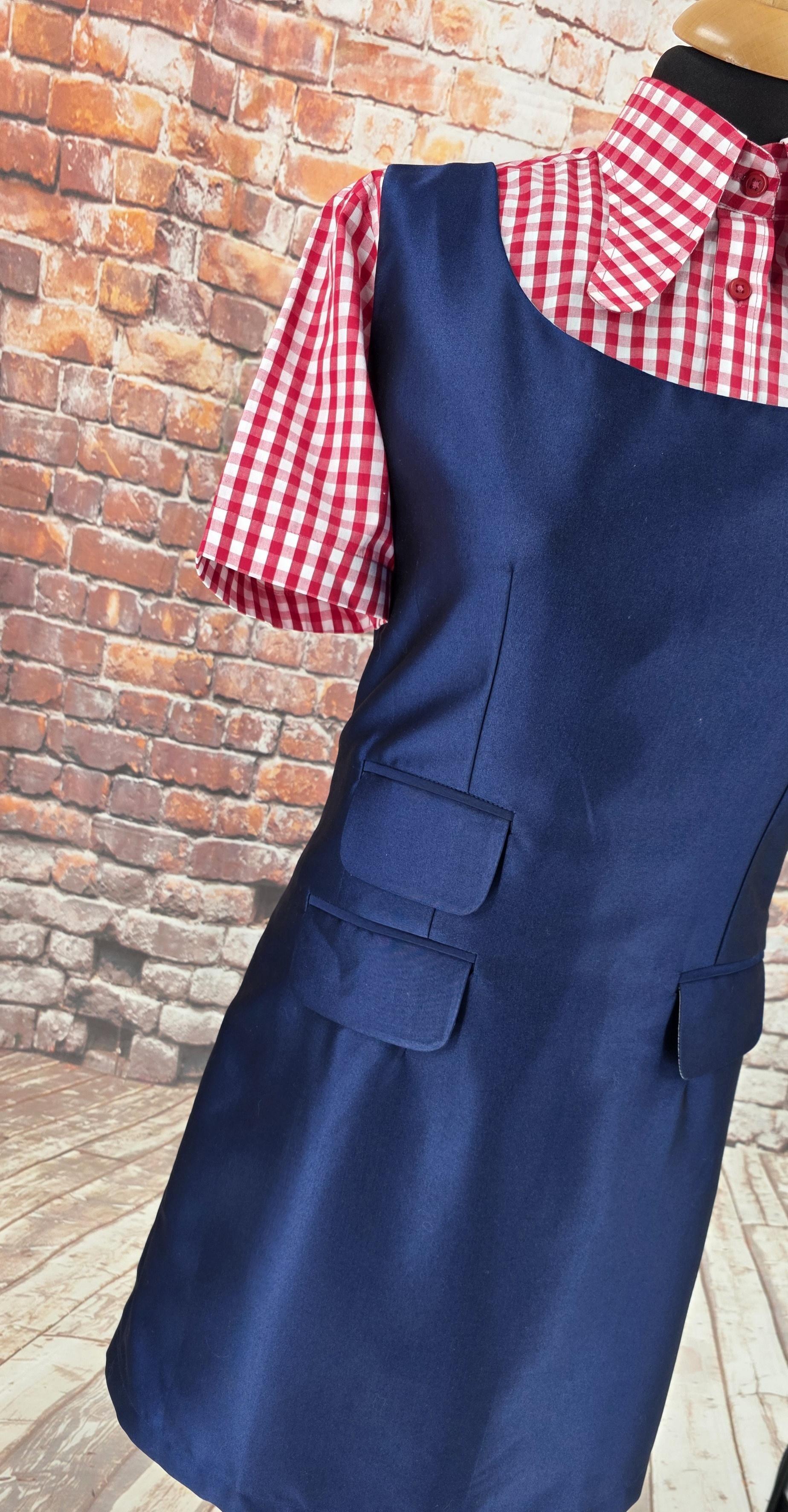 Lulu- Navy-Black Two-Tone Tonic Pinafore Dress