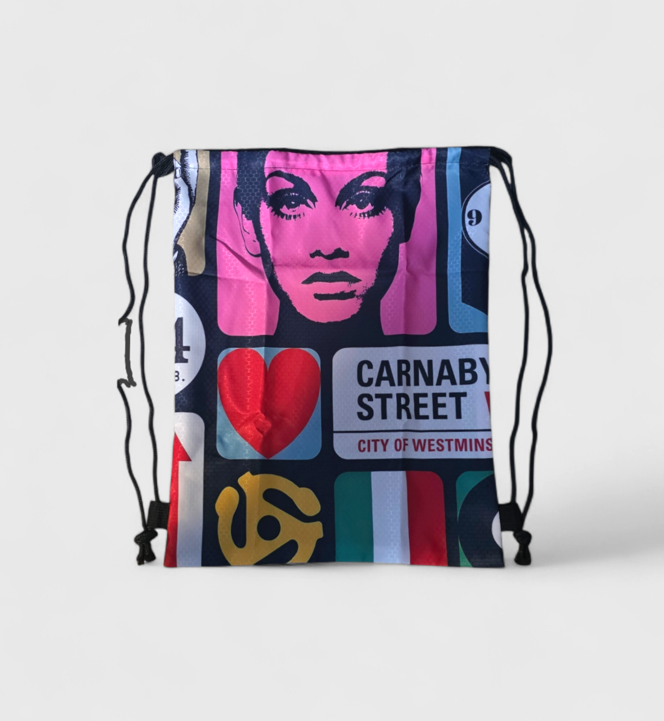 60s Inspired Colourful Drawstring Back Bag | Modclothin