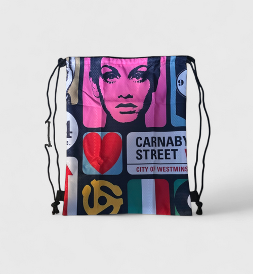 60s Inspired Colourful Drawstring Back Bag | Modclothin