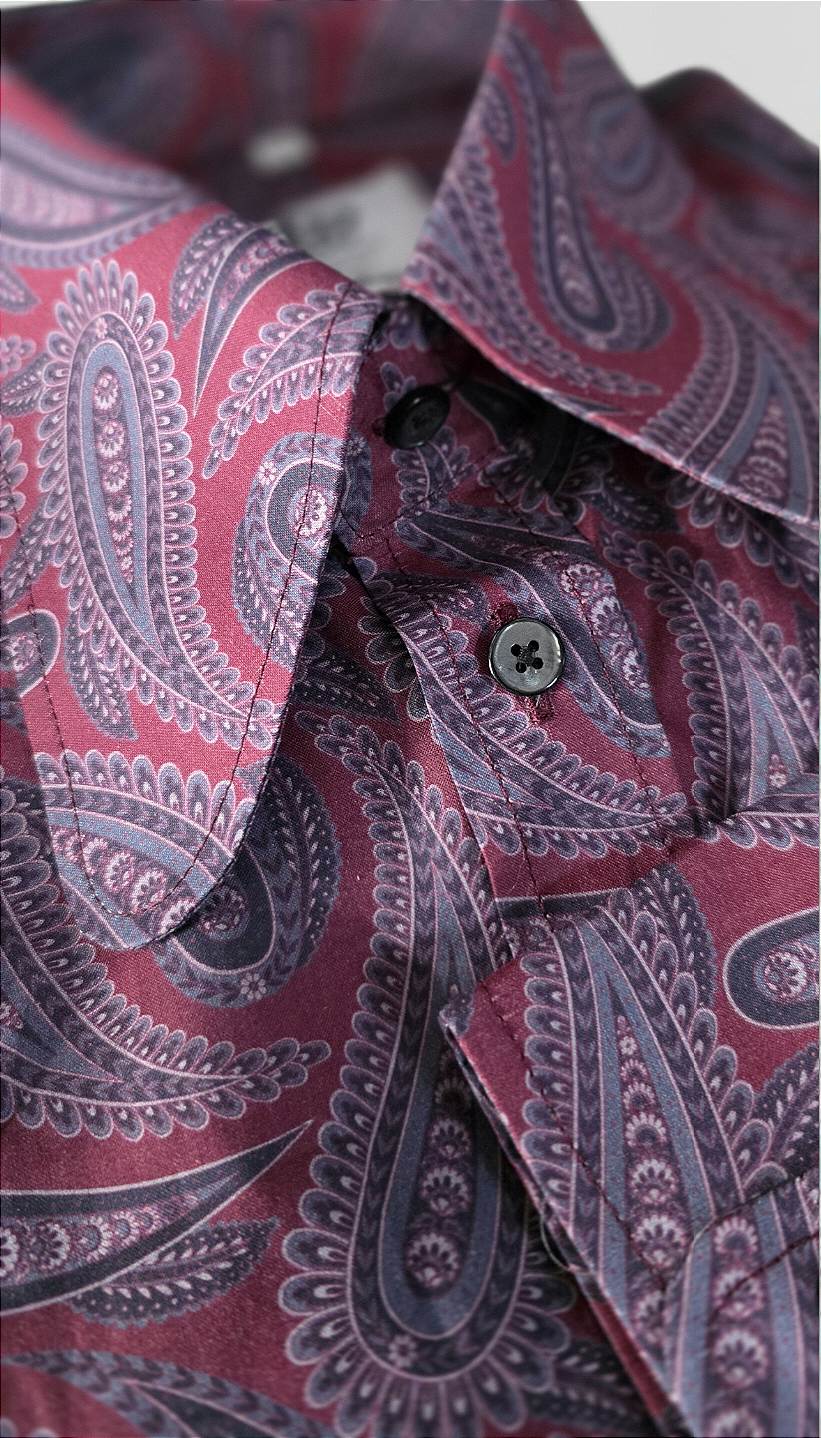 Carlos Paisley Shirt – With Retro Beagle Collar