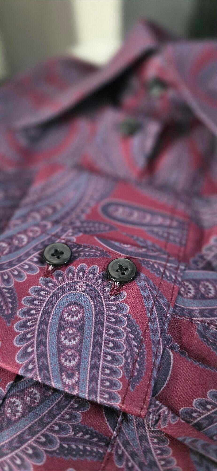 Carlos Paisley Shirt – With Retro Beagle Collar